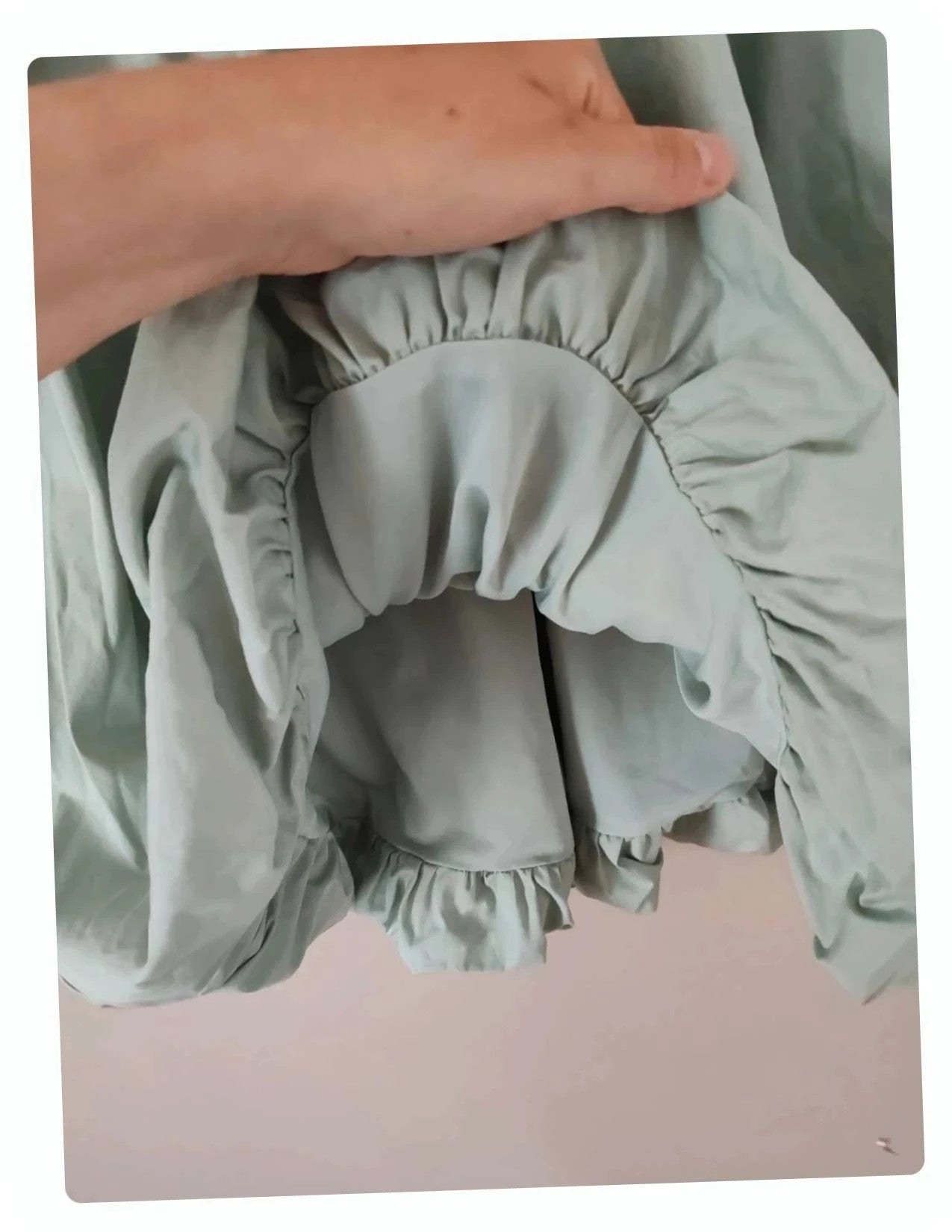 Robe boule vert amande