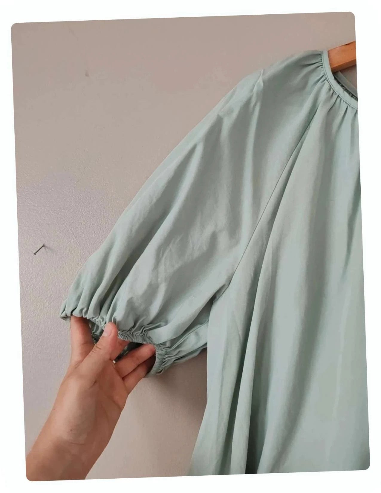 Robe boule vert amande