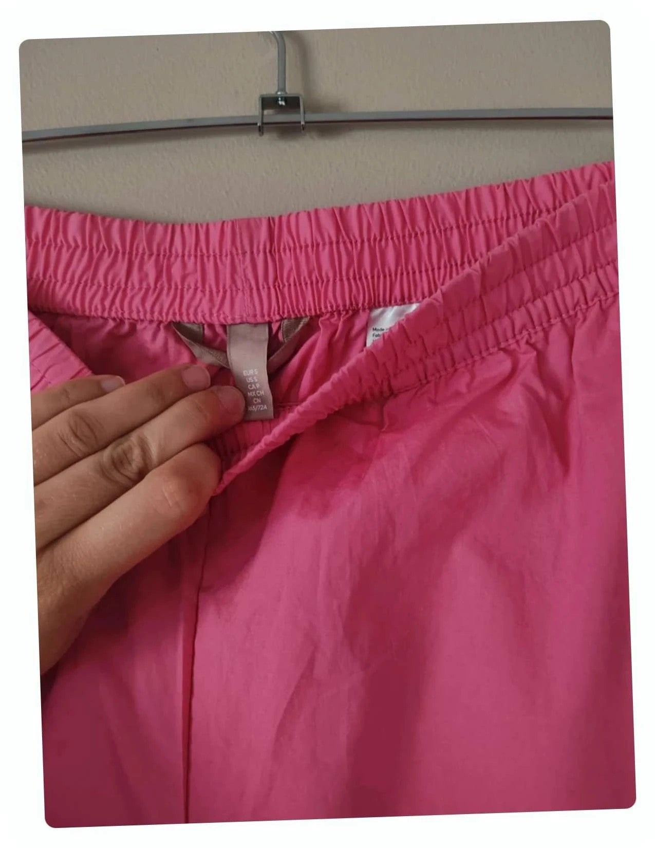 Pantalon large rose