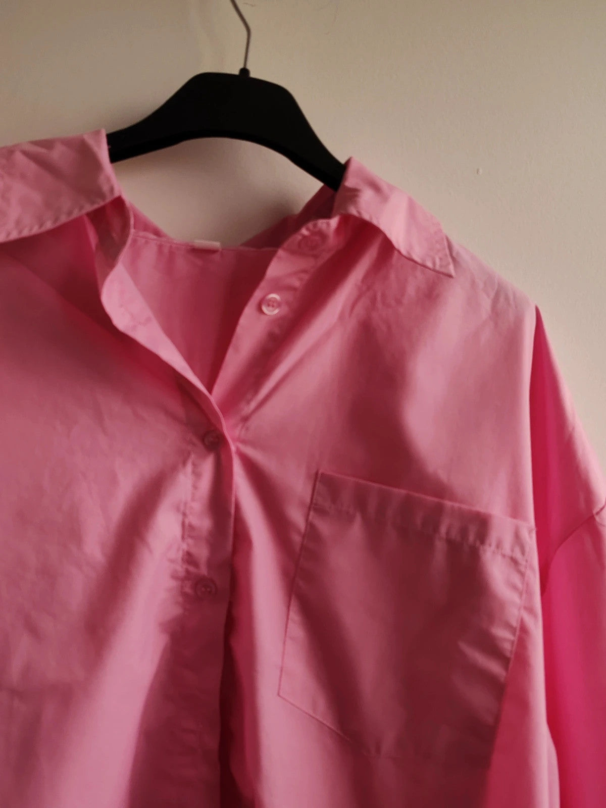 Chemise large rose taille L
