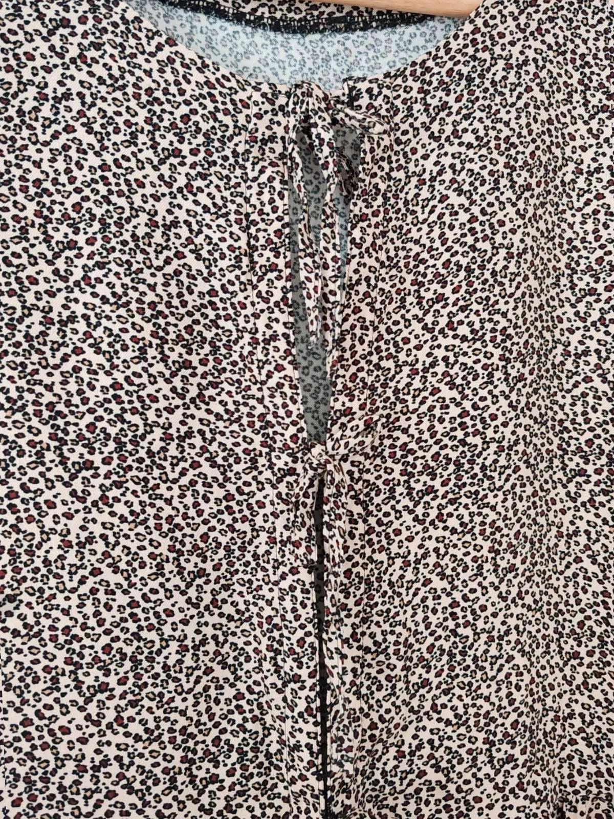 Blouse noeuds léopard