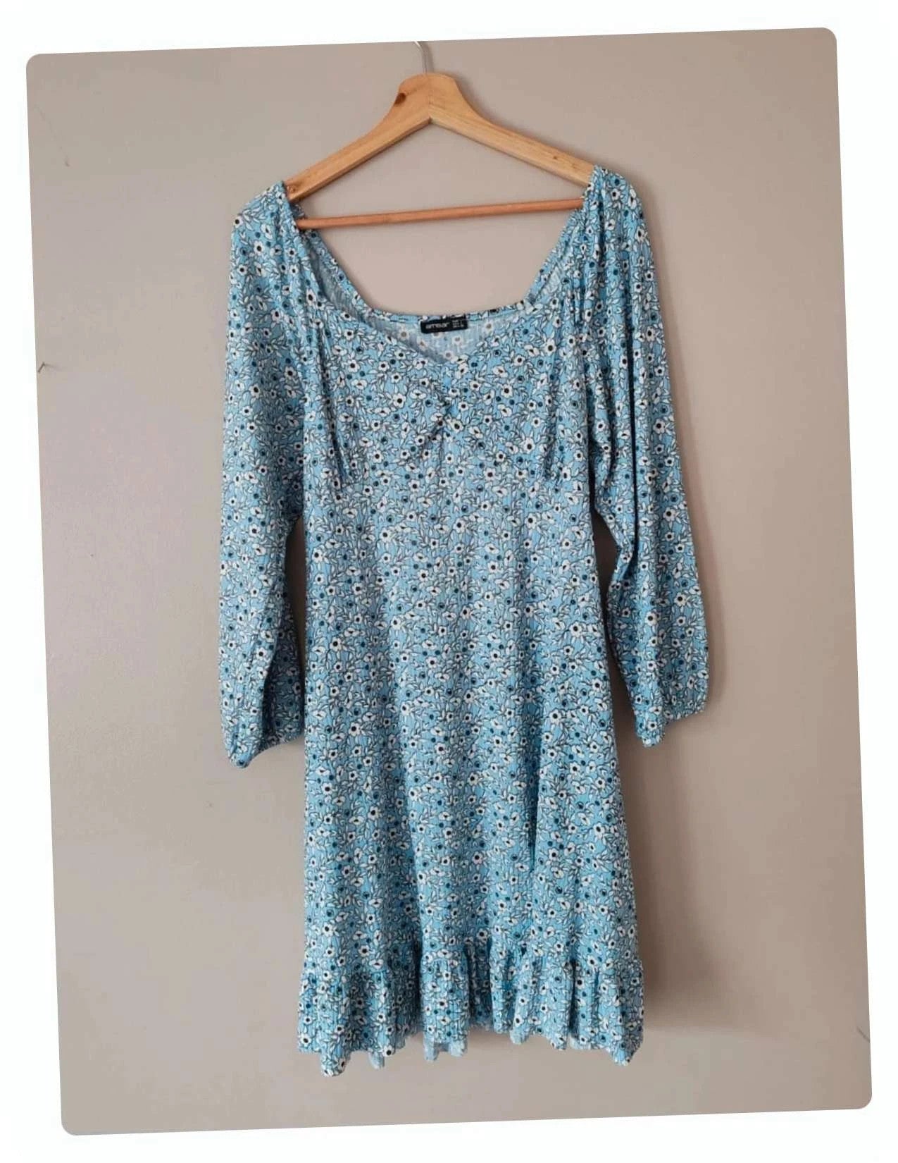 Robe jersey bleu