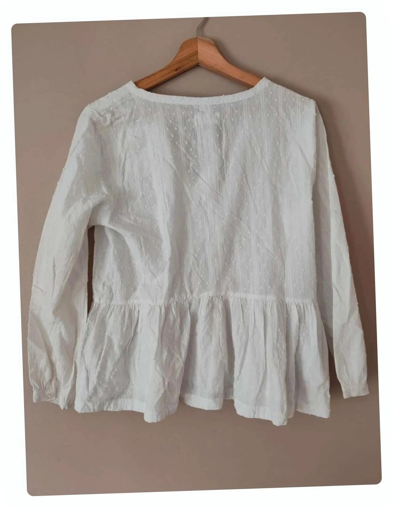 Blouse plumetis blanche