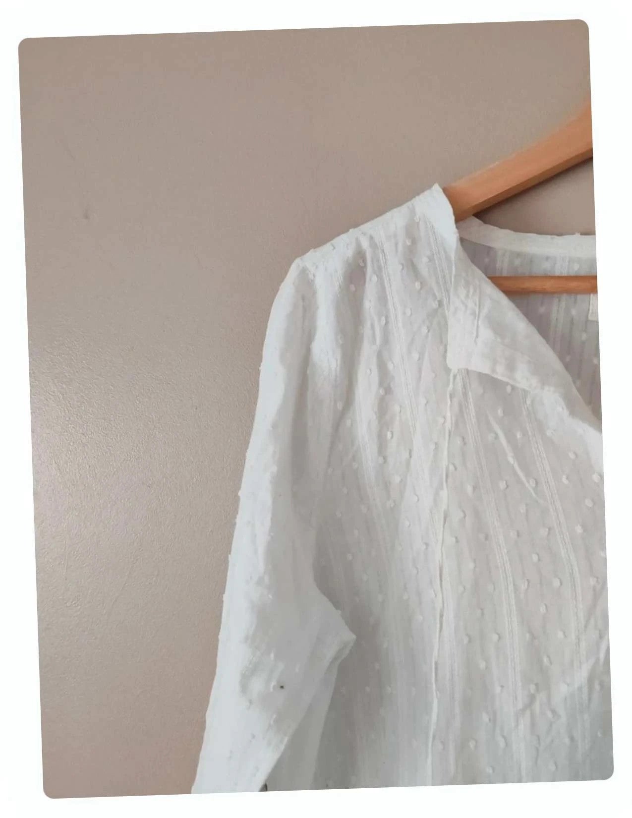 Blouse plumetis blanche