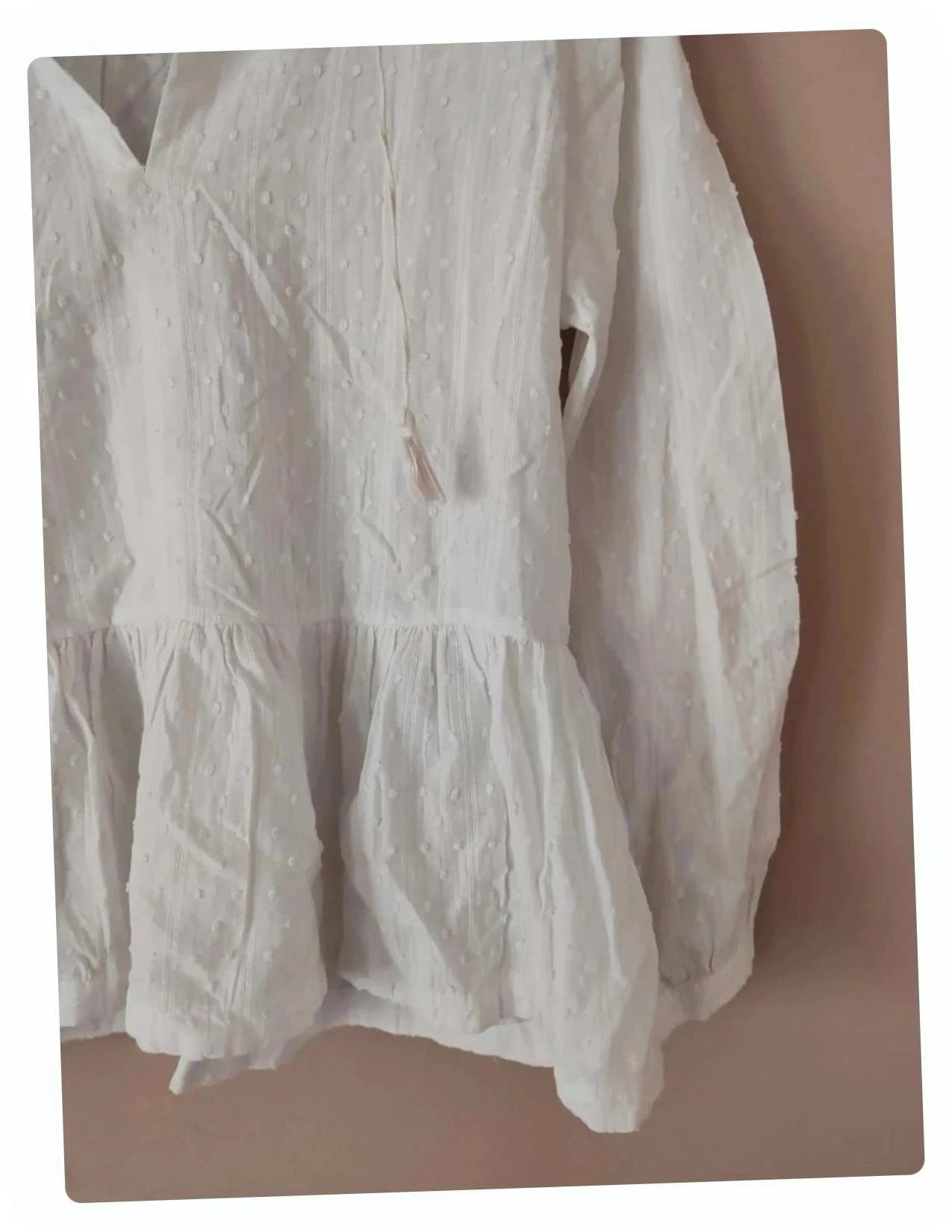 Blouse plumetis blanche