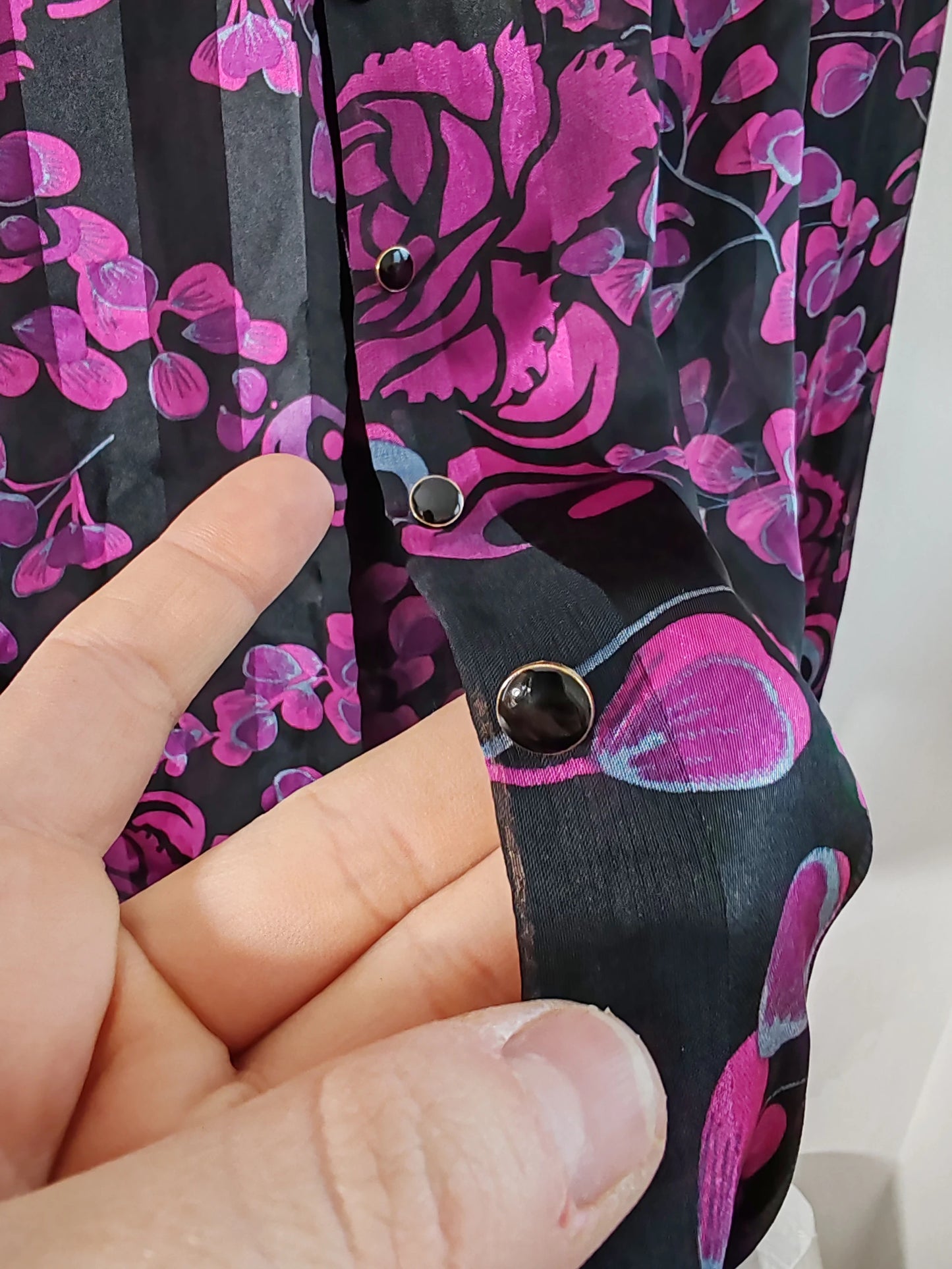 Blouse fleurie violet taille M