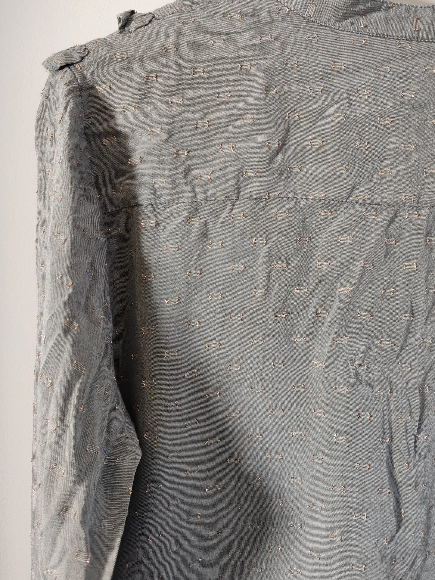 Blouse grise volantée taille L