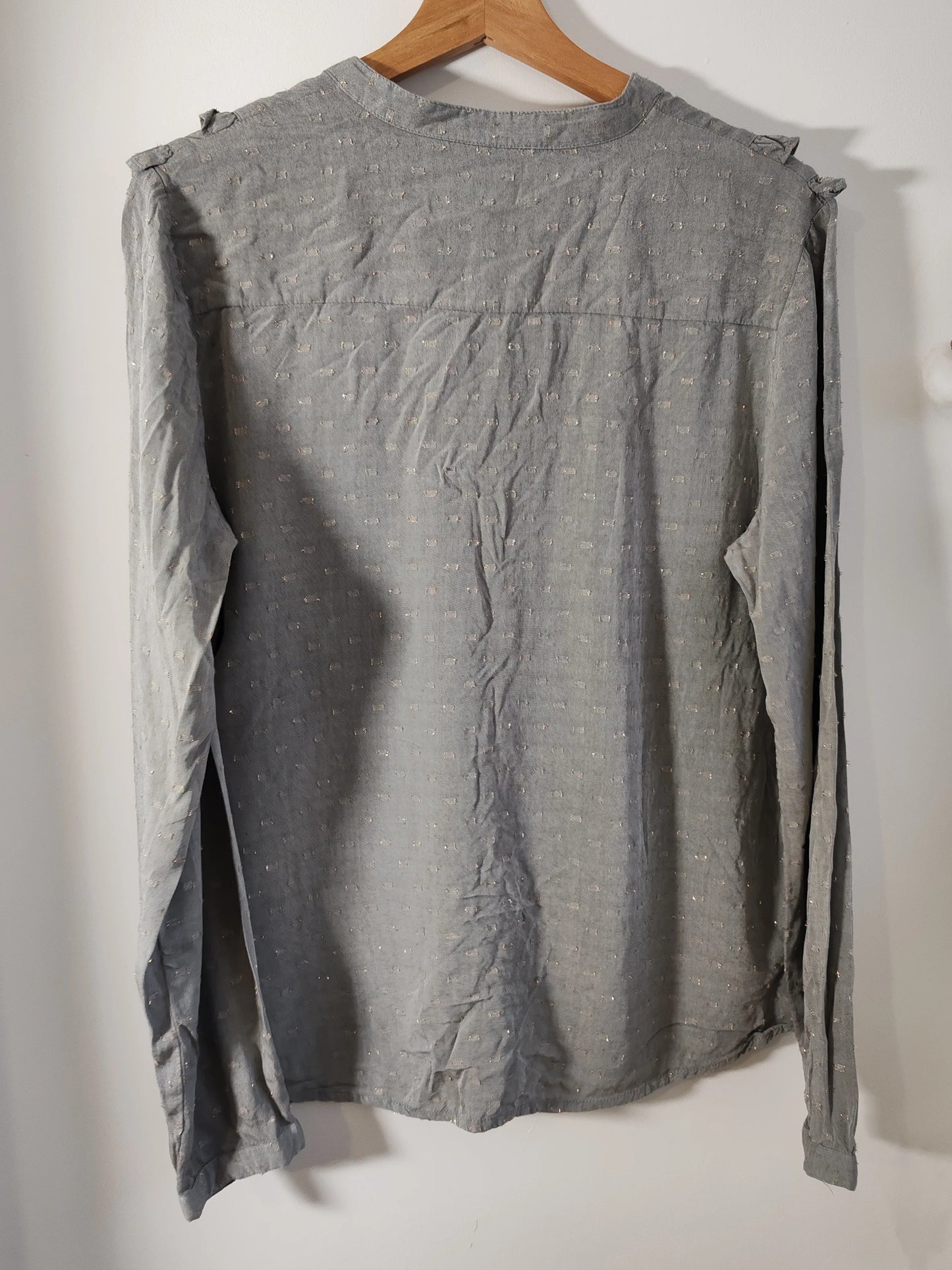 Blouse grise volantée taille L