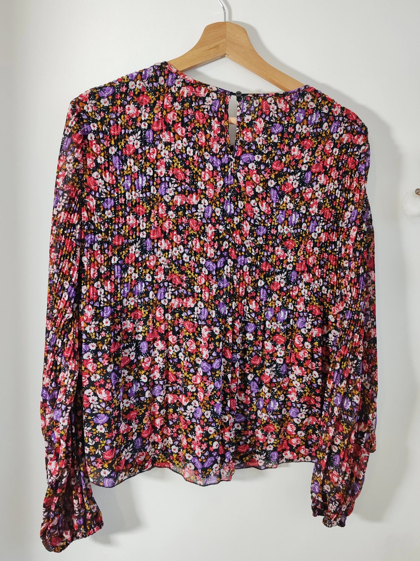 Blouse fleurie plissée taille L