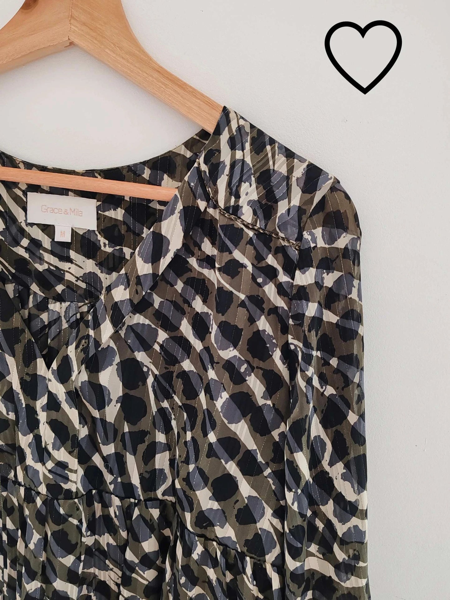 Robe motif gris taille M