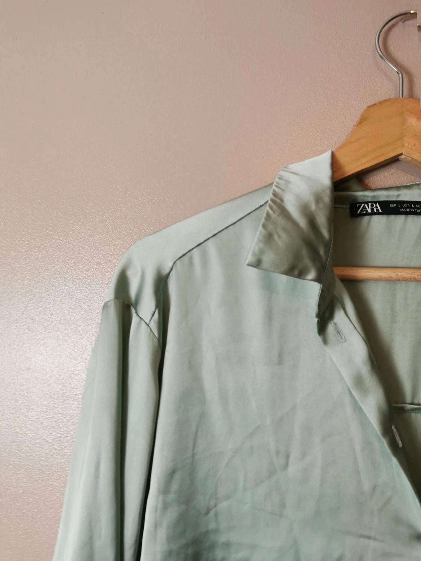 Chemise longue satin Zara
