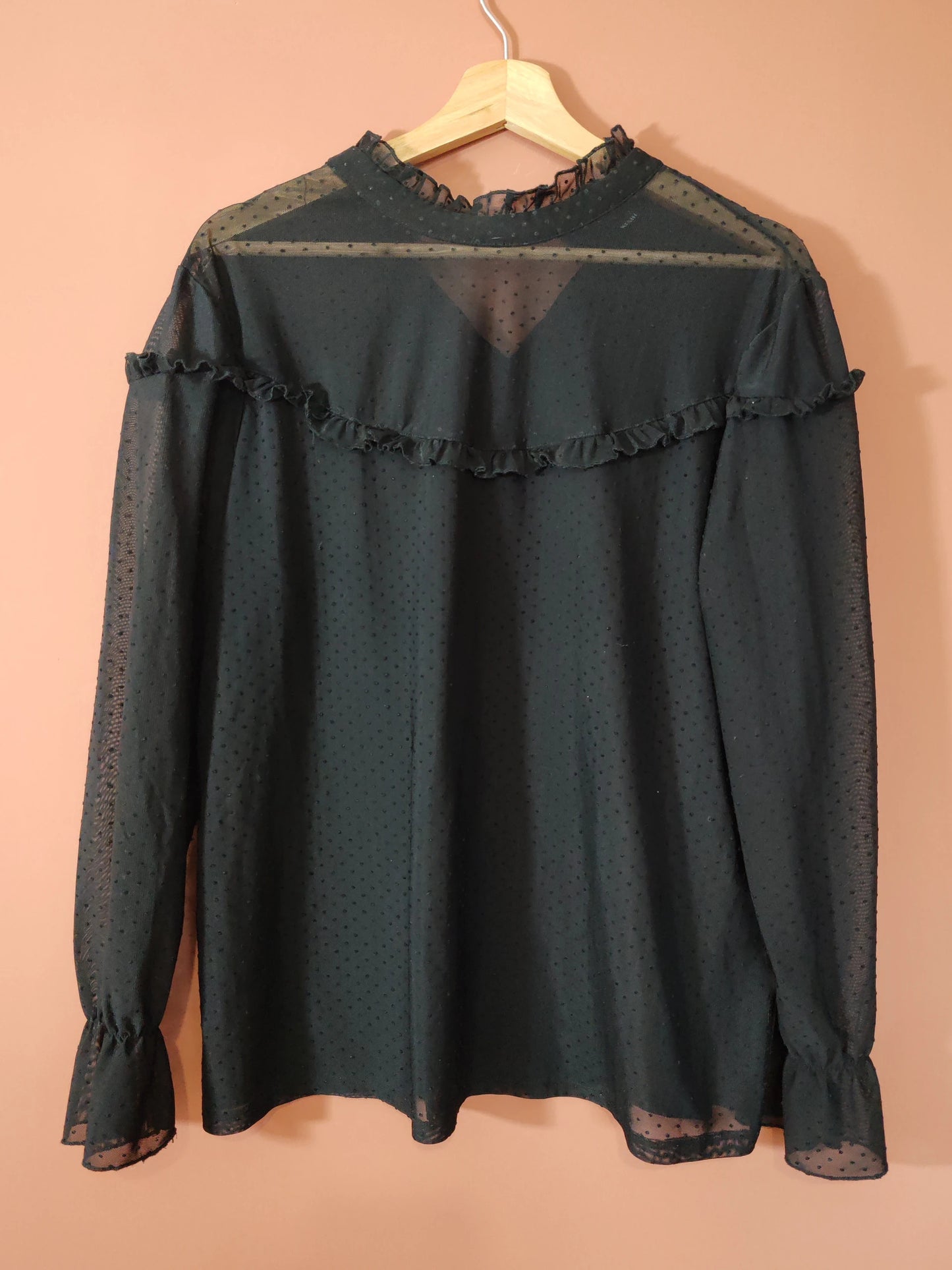 Blouse plumetis noir taille XL
