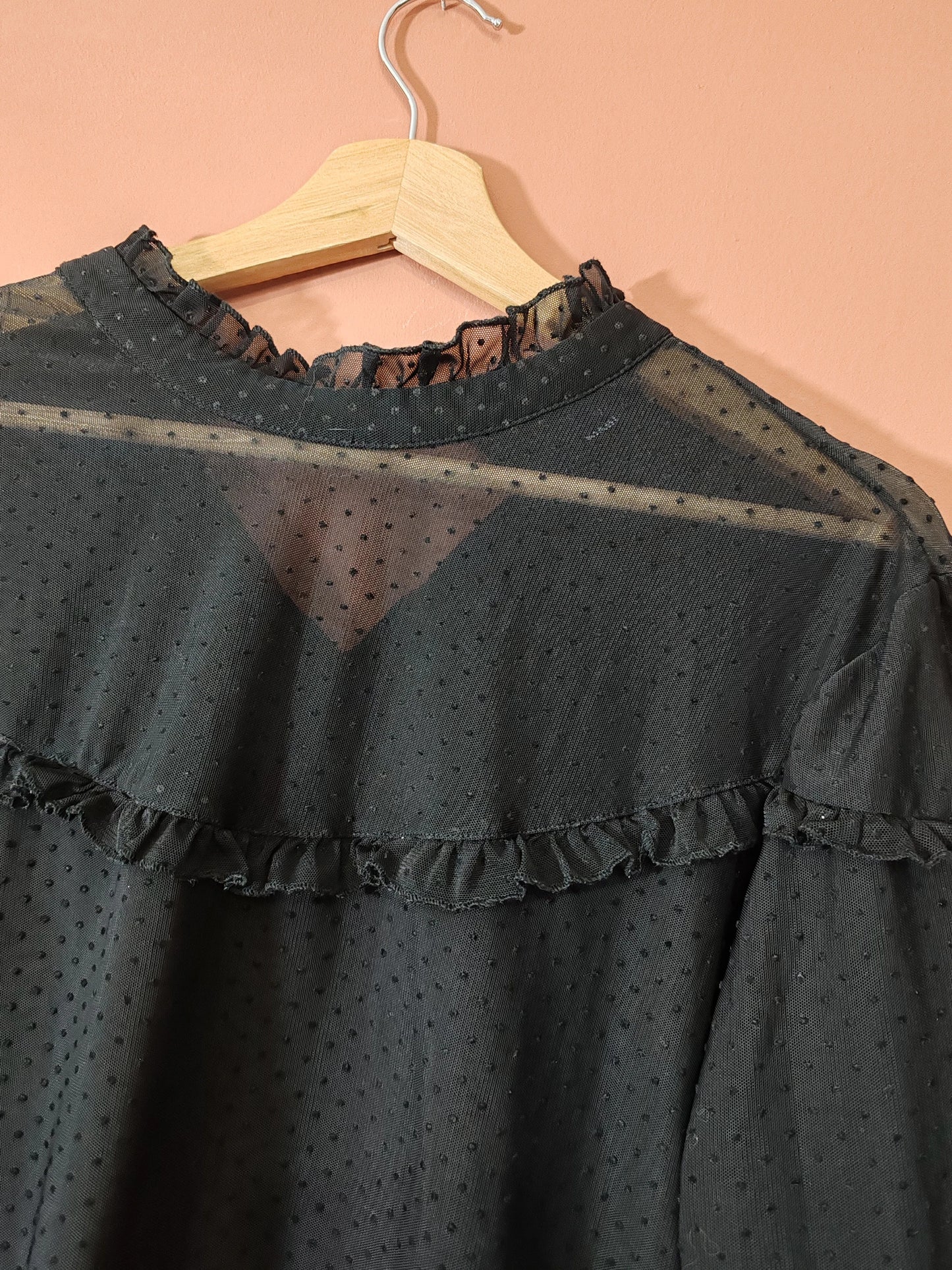 Blouse plumetis noir taille XL