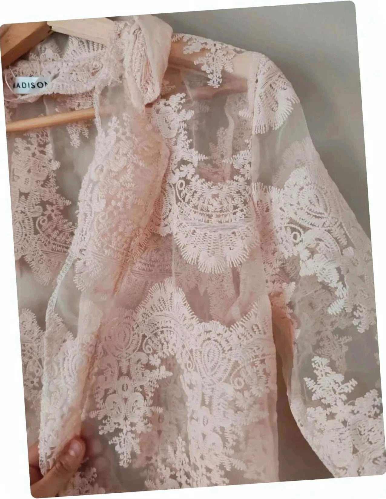 Kimono broderie dentelle