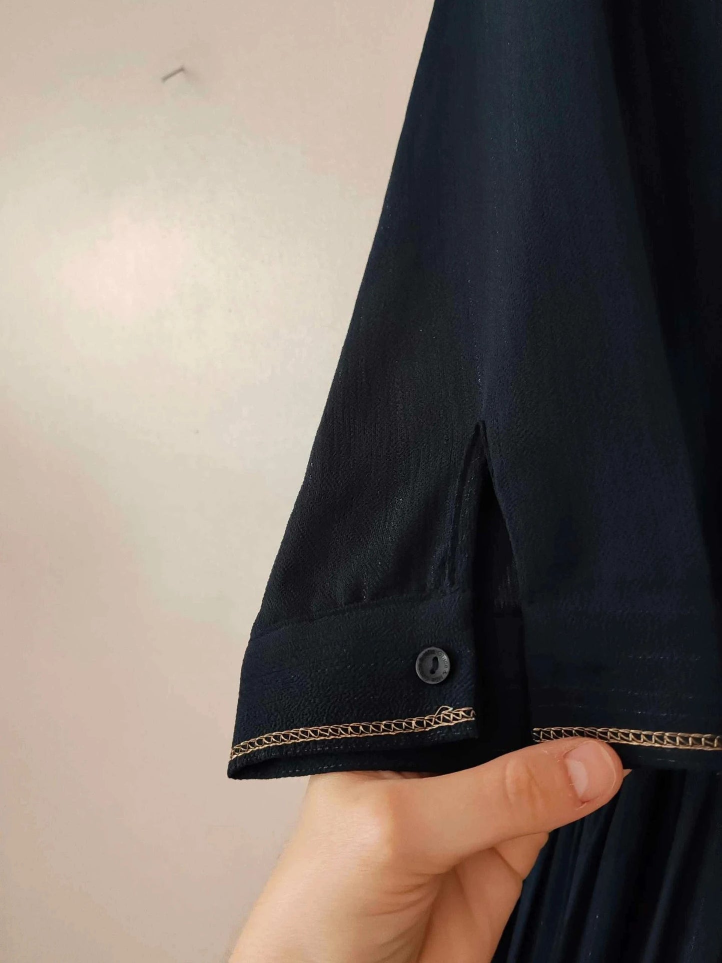 Robe midi marine plissée