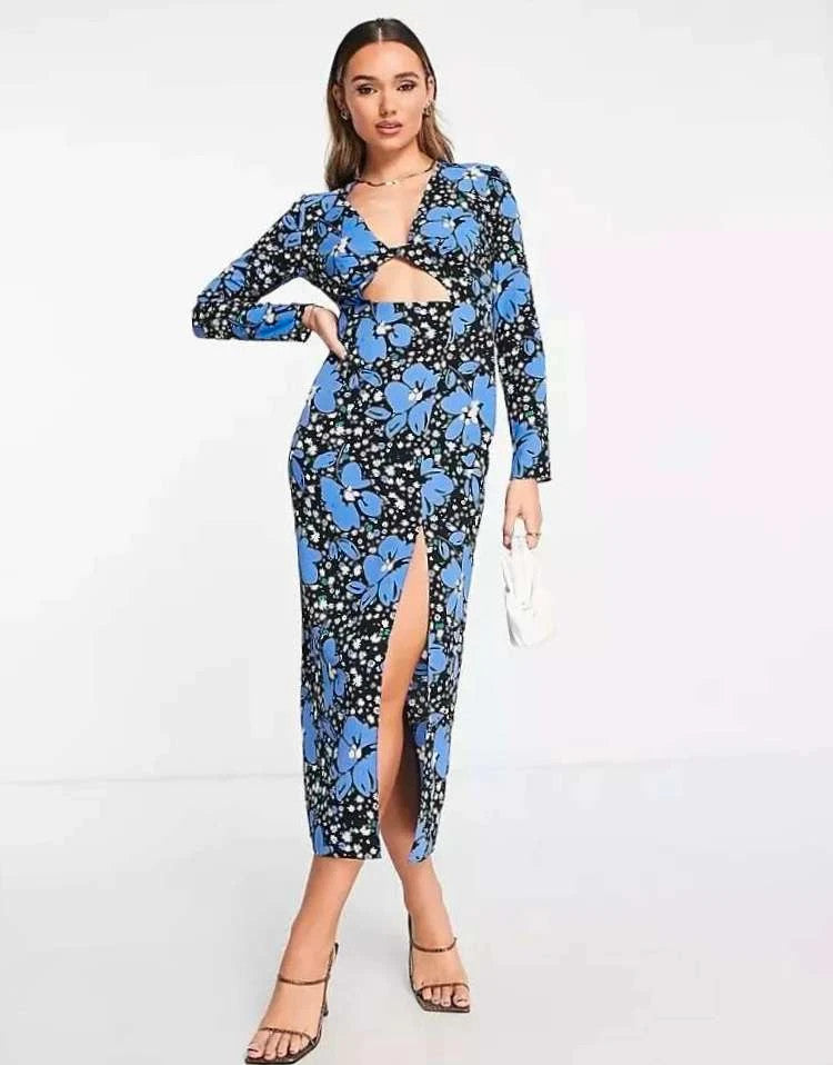 Robe longue ouvert devant Asos
