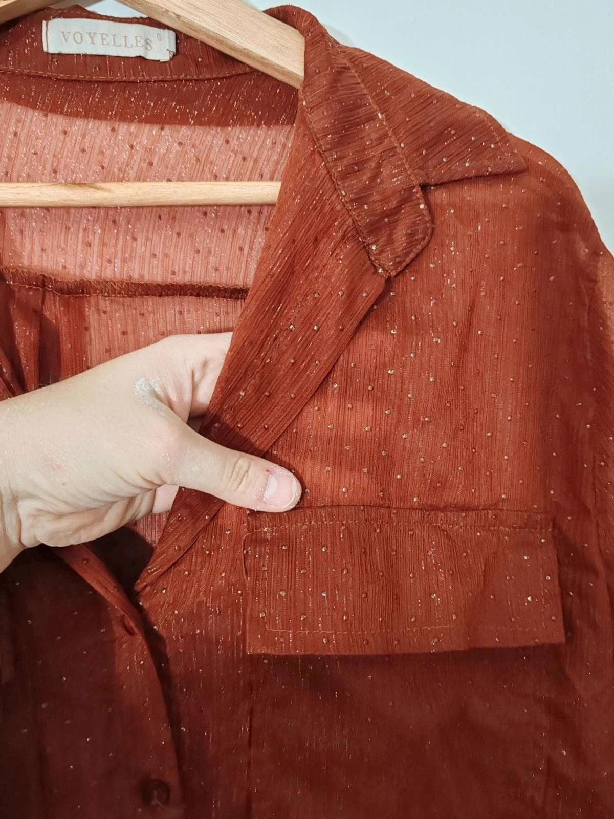 Blouse orange brillant