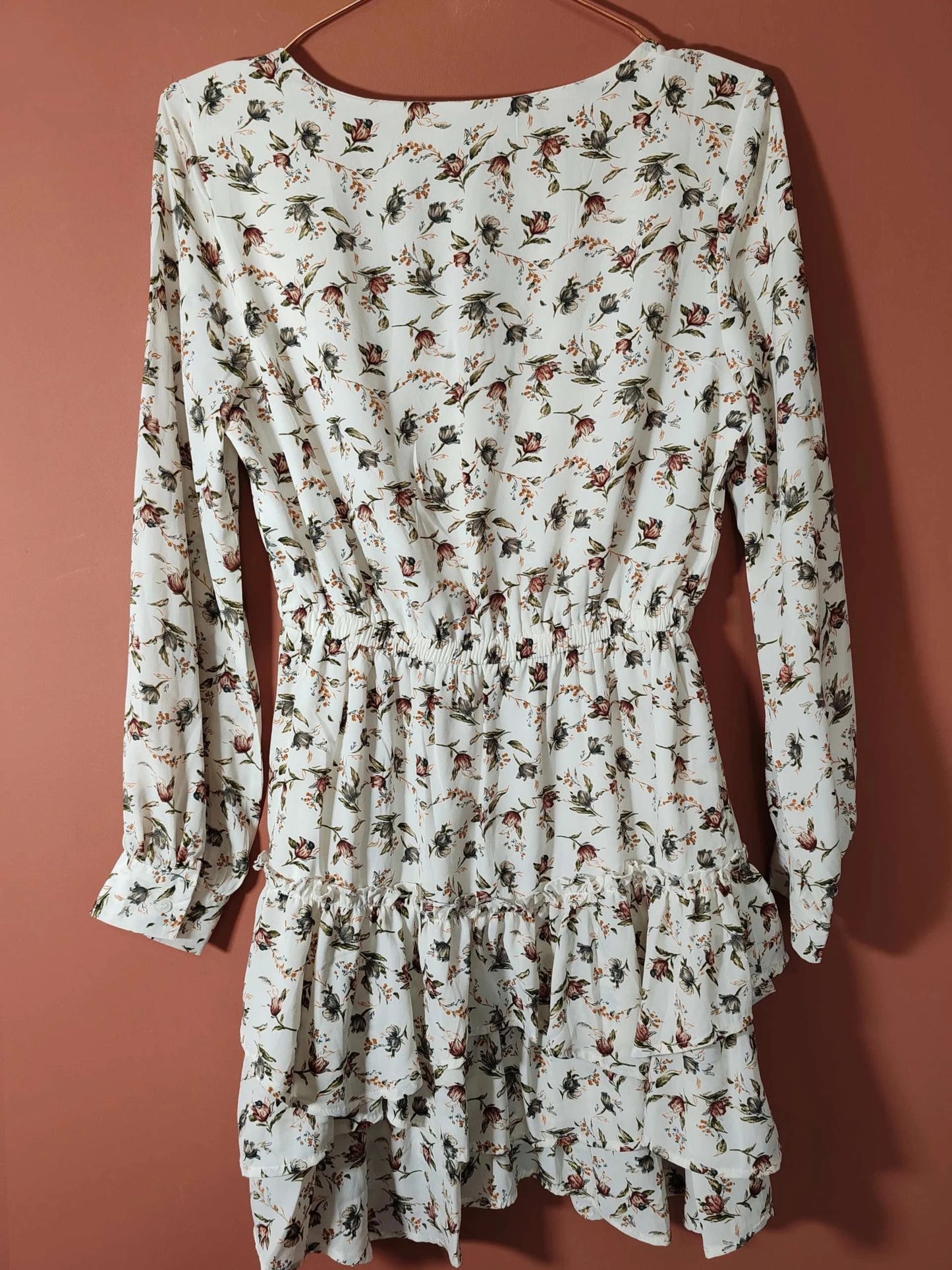 Robe fleurie blanche taille S