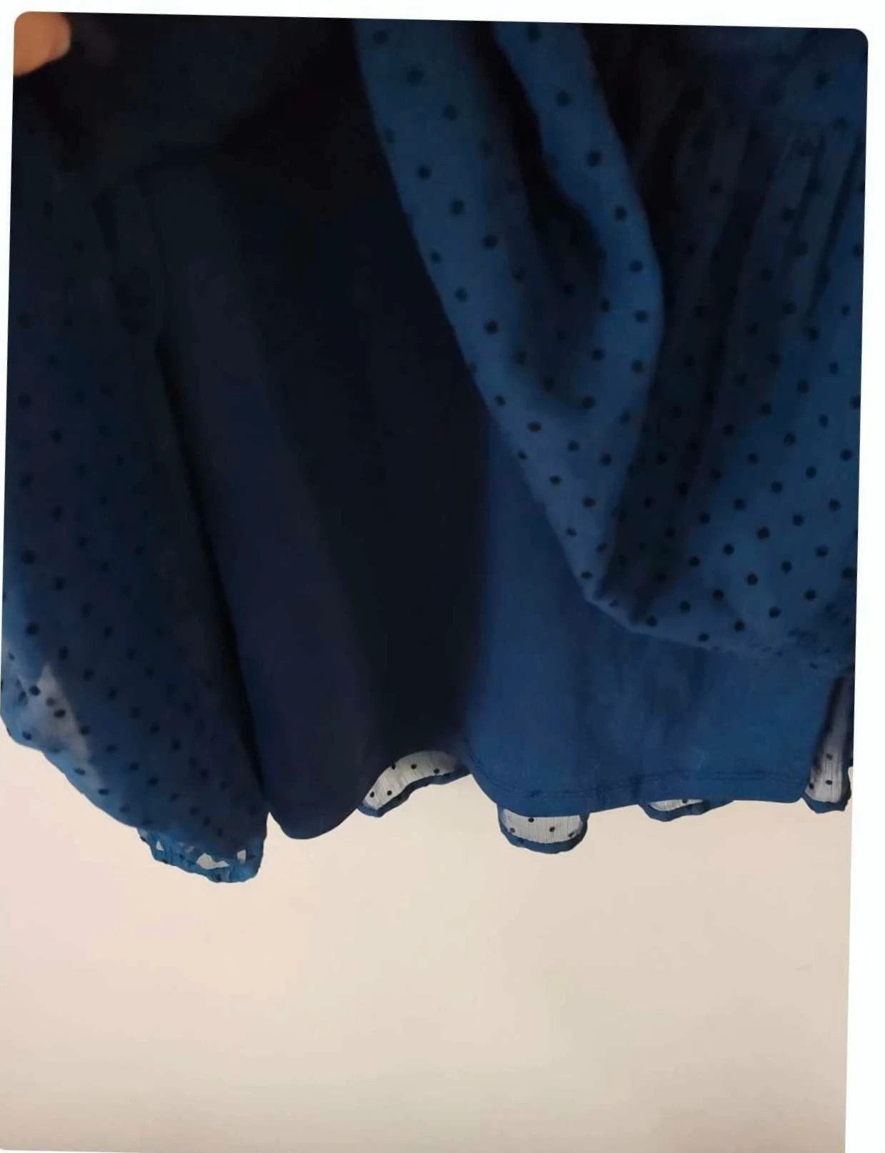 Robe plumetis marine