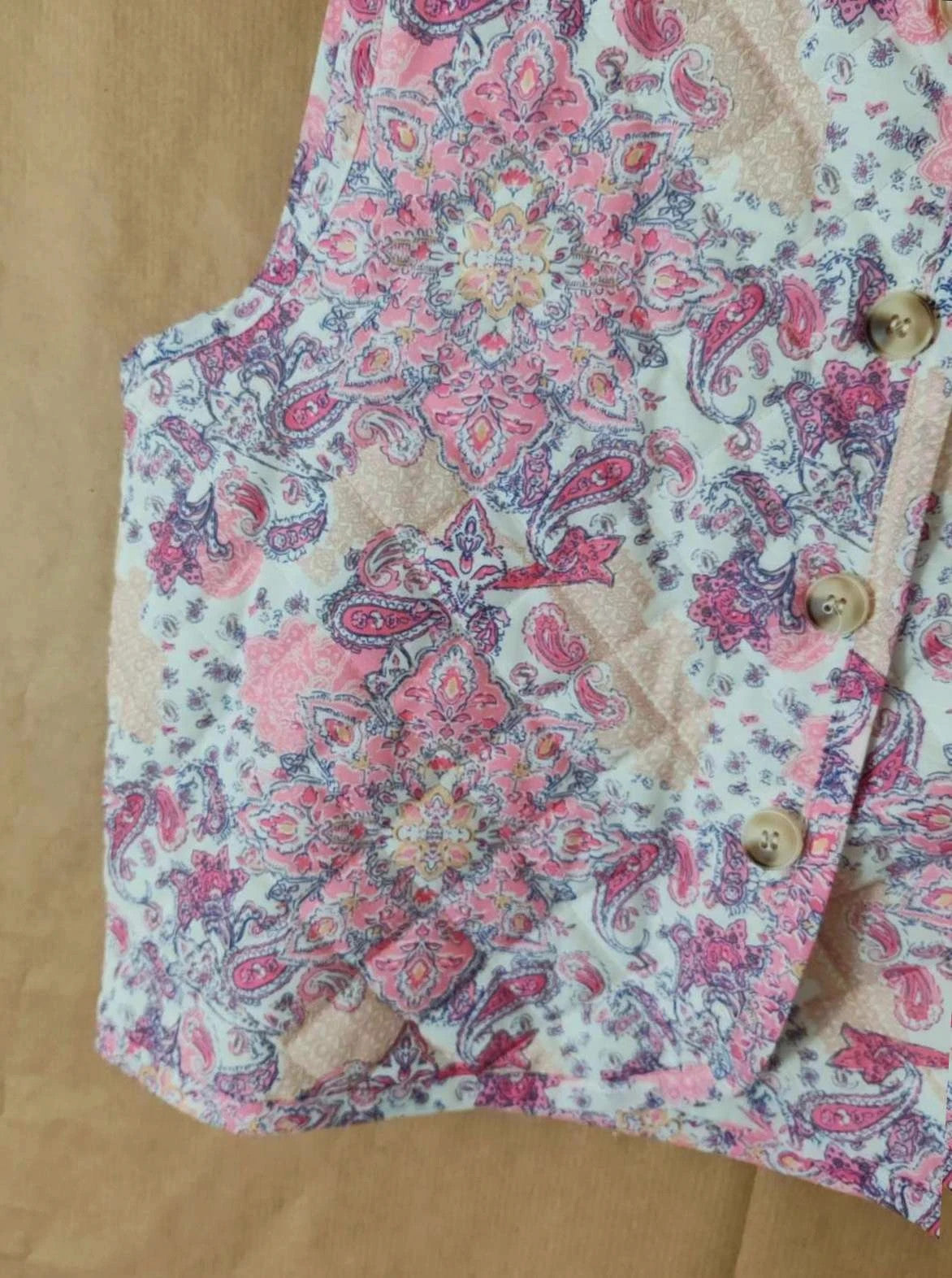 Veste sans manches fleuris taille S/M