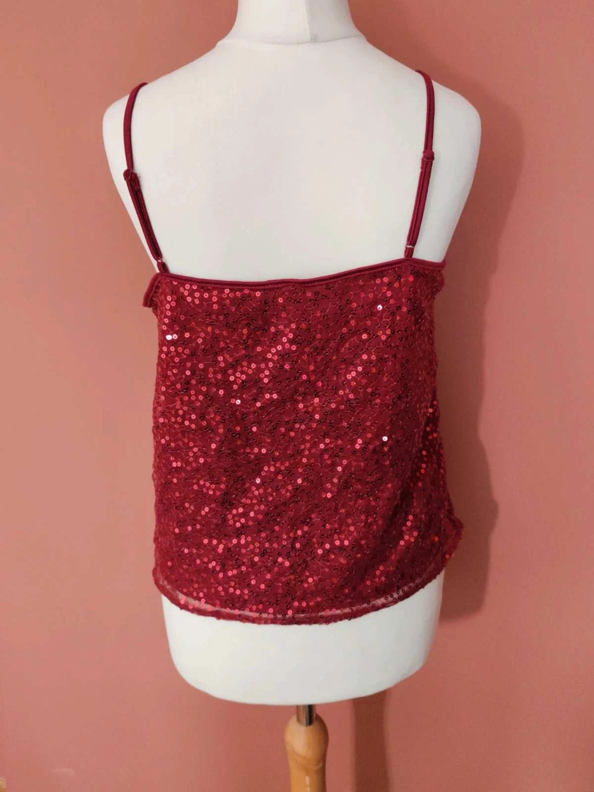 Top sequins bordeaux