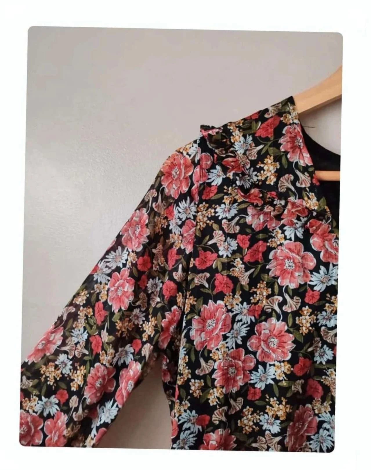 Robe longue motif noir