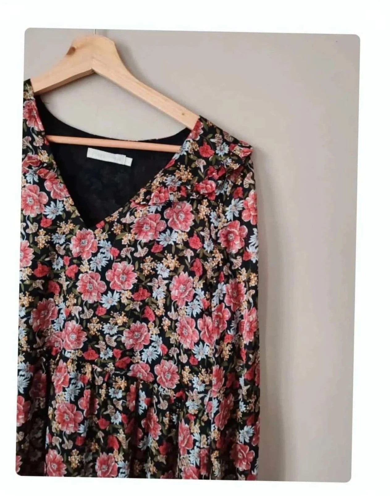 Robe longue motif noir