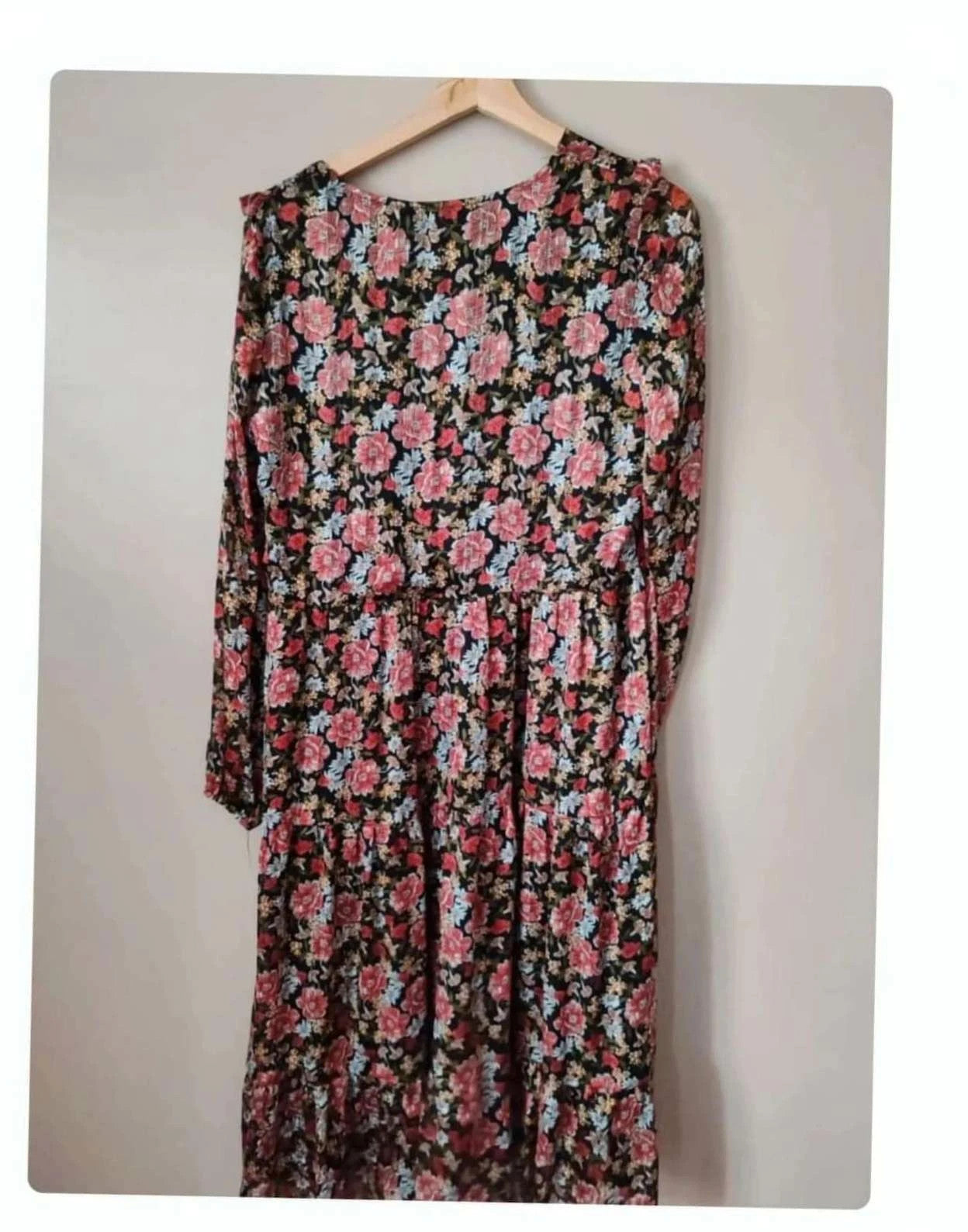 Robe longue motif noir