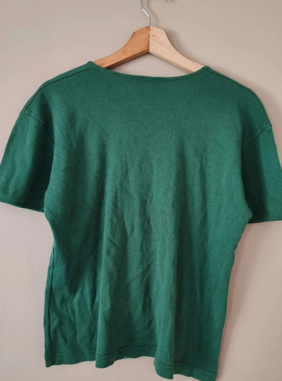 T-shirt broderie vert