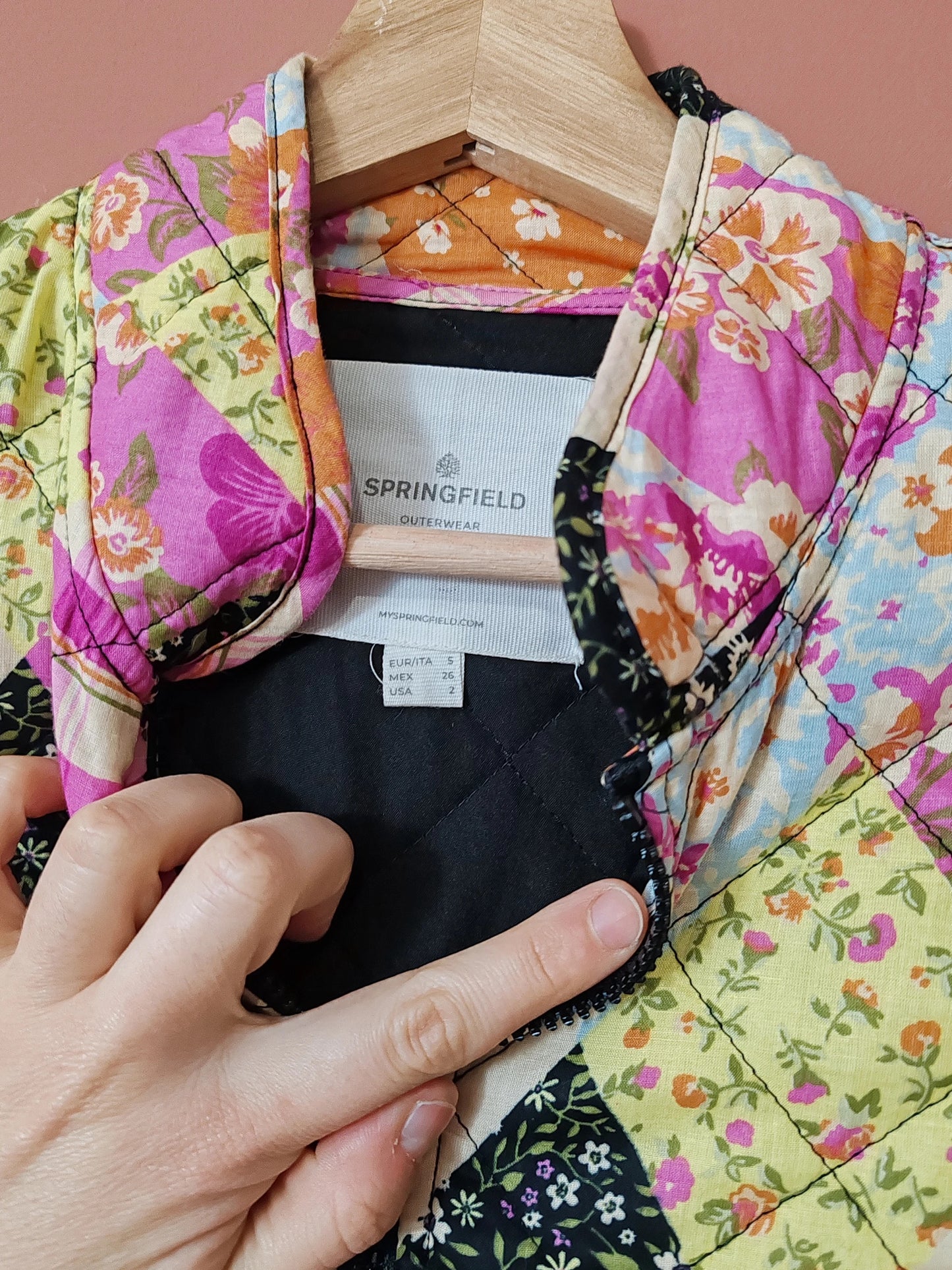 Veste bomber patchwork taille S