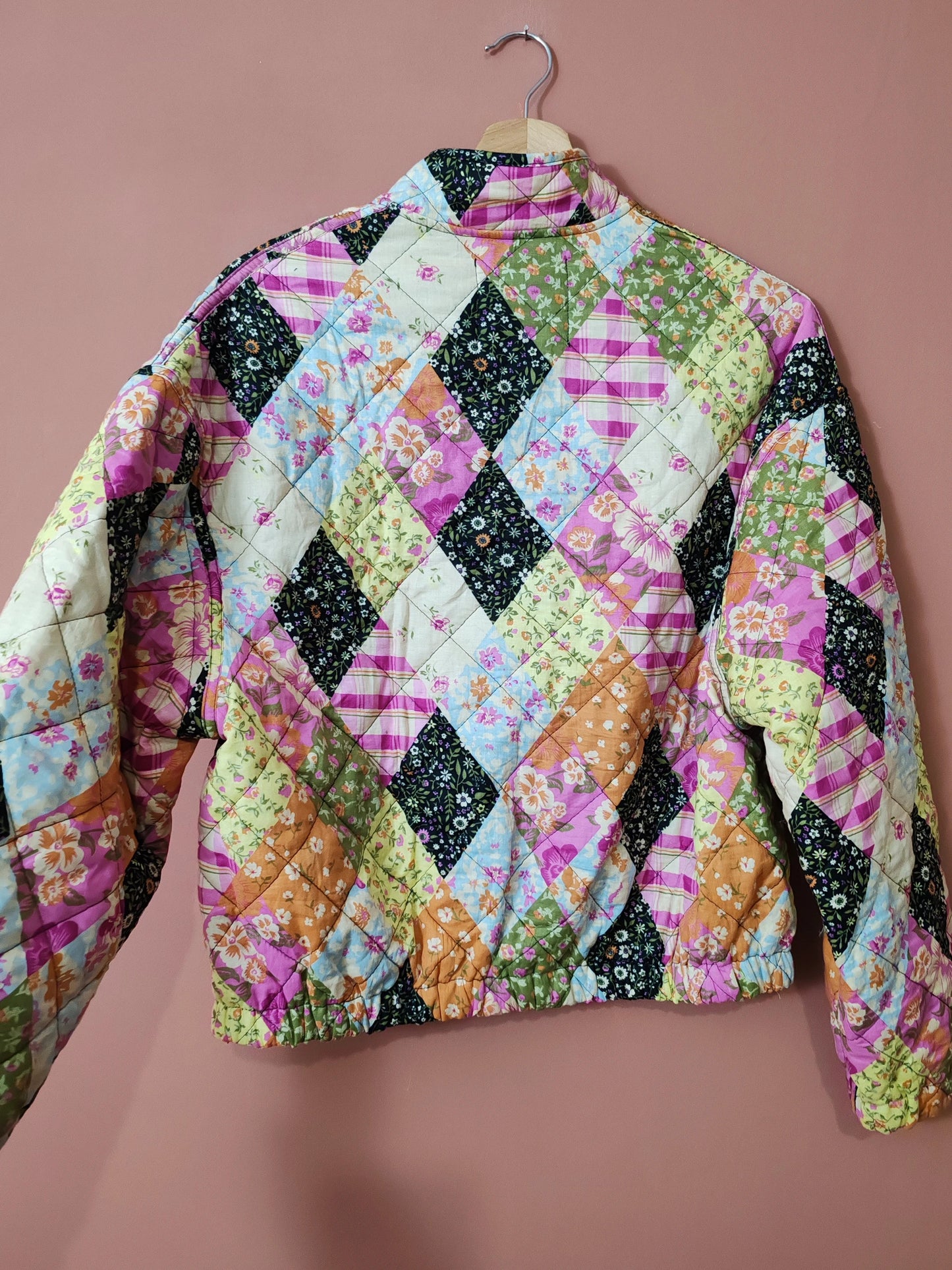 Veste bomber patchwork taille S