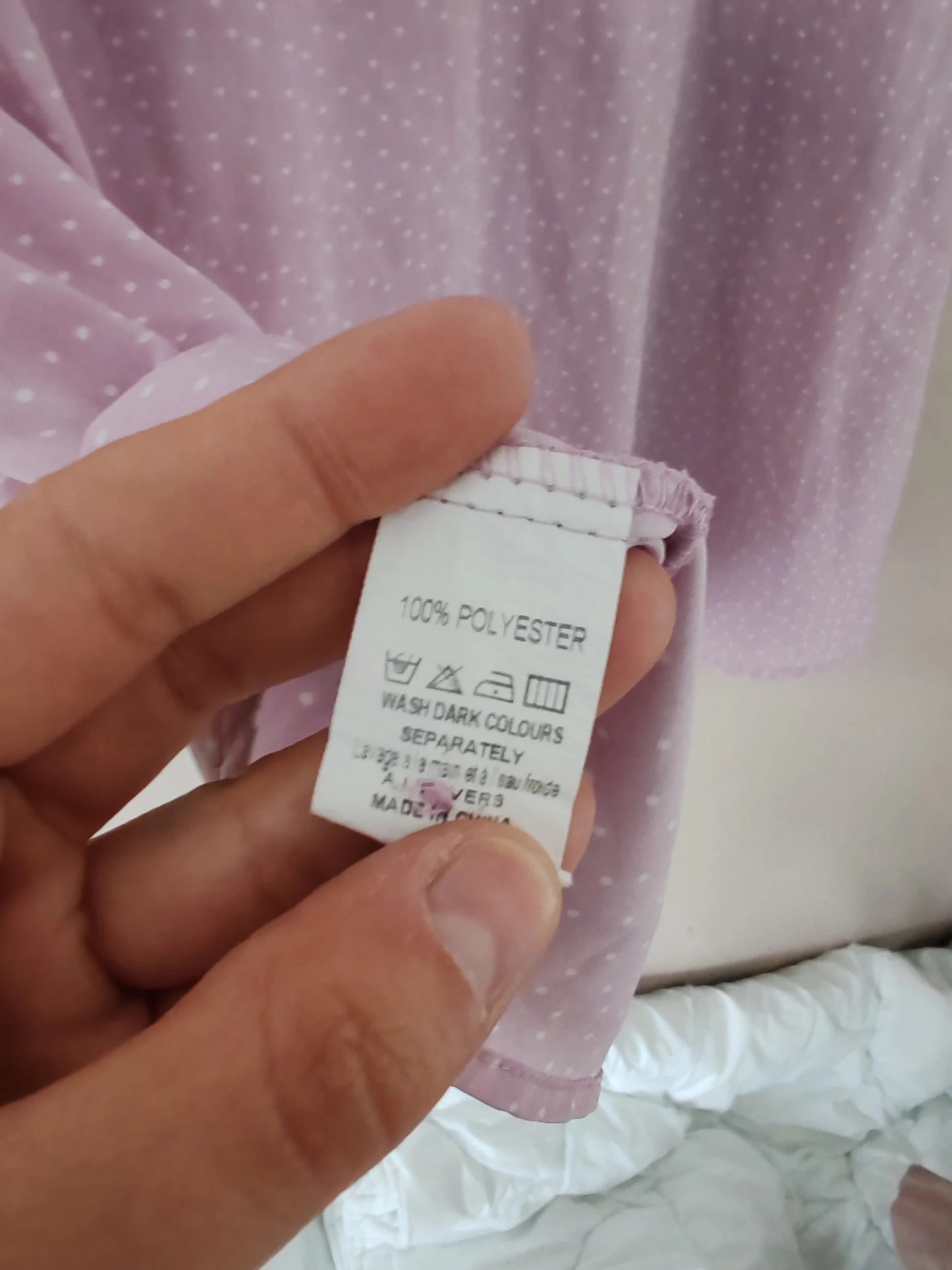 Robe chemise pois taille L