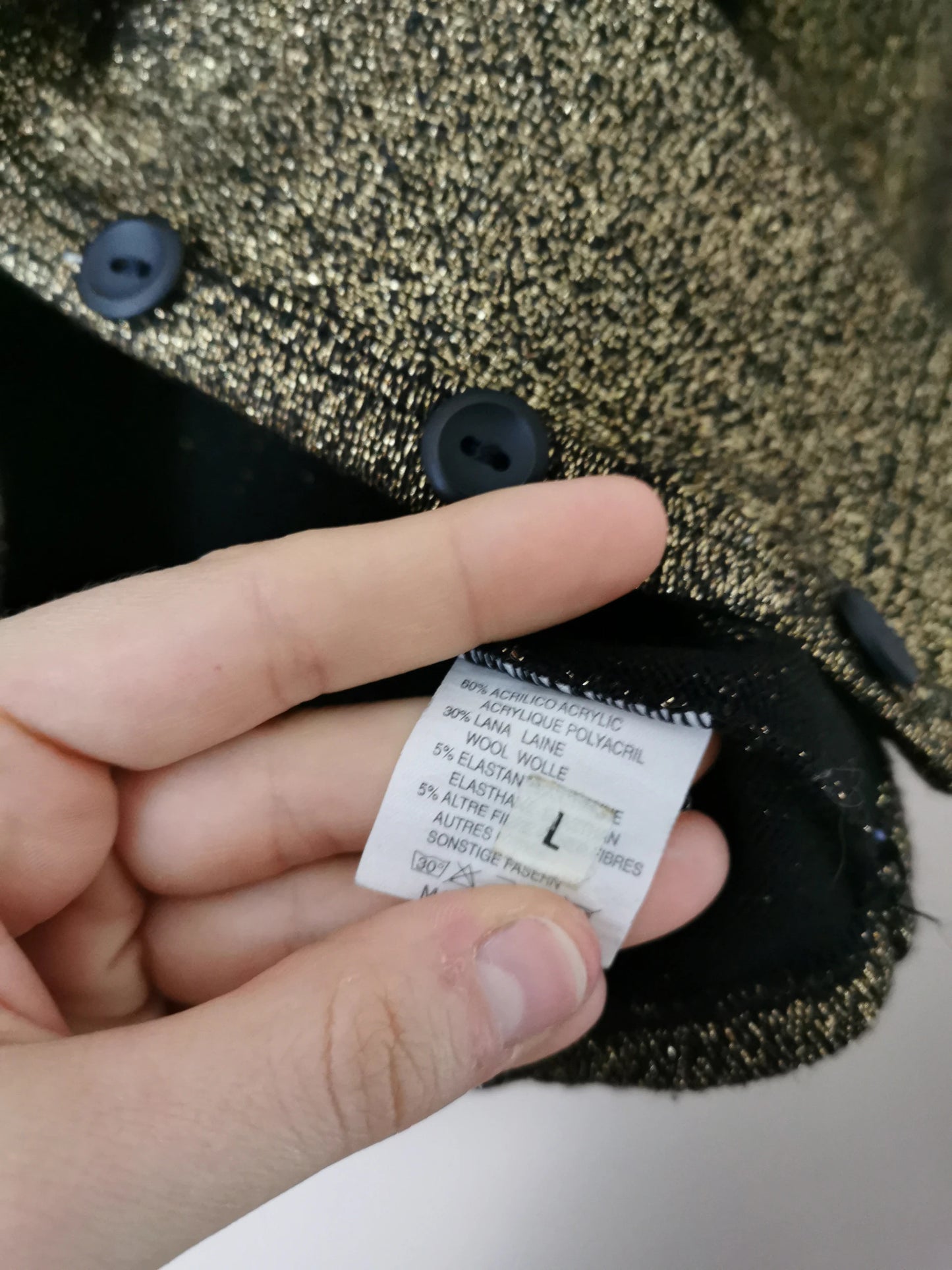 Cardigan doré et noir taille S/M