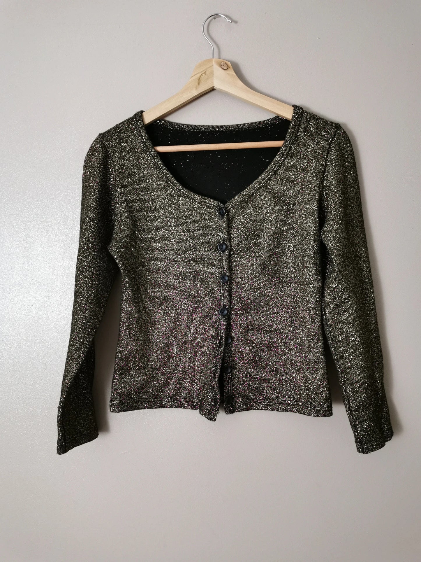 Cardigan doré et noir taille S/M