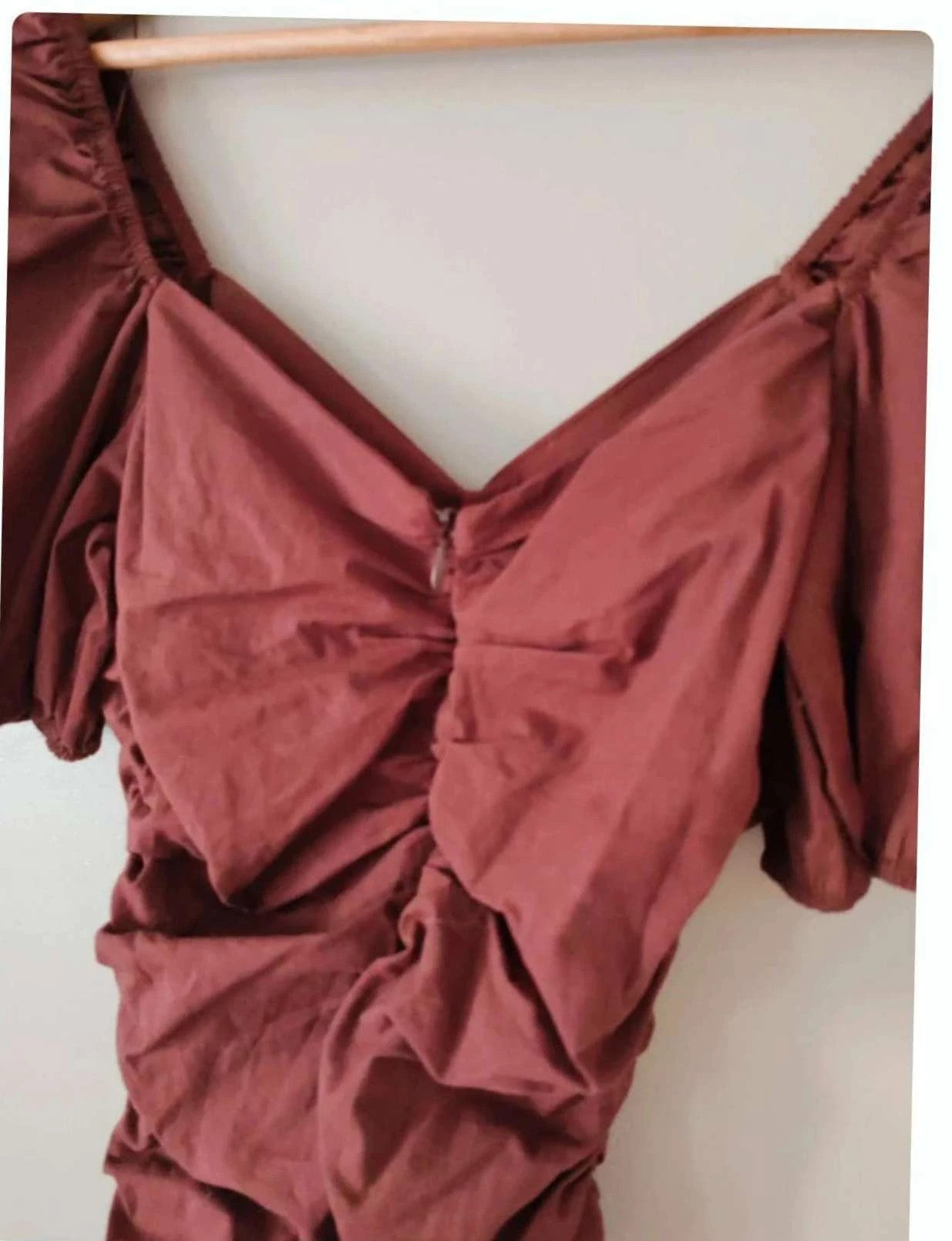 Robe moulante marron