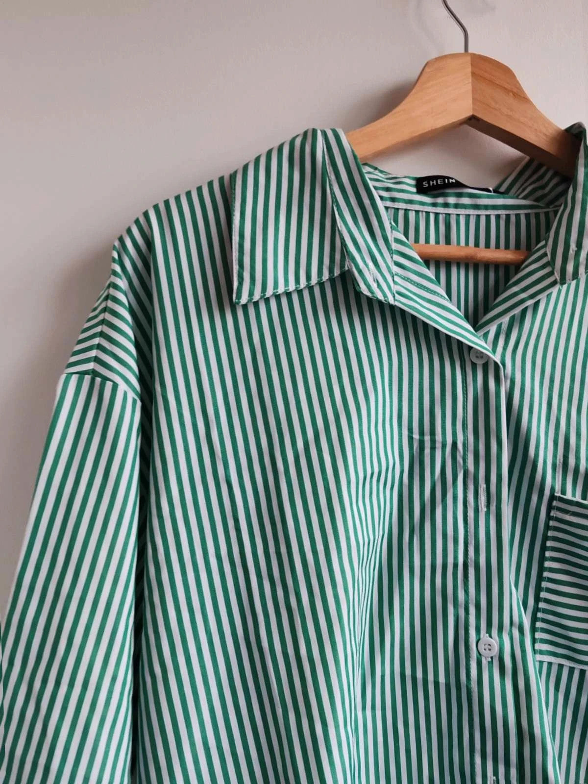 Chemise rayures vertes