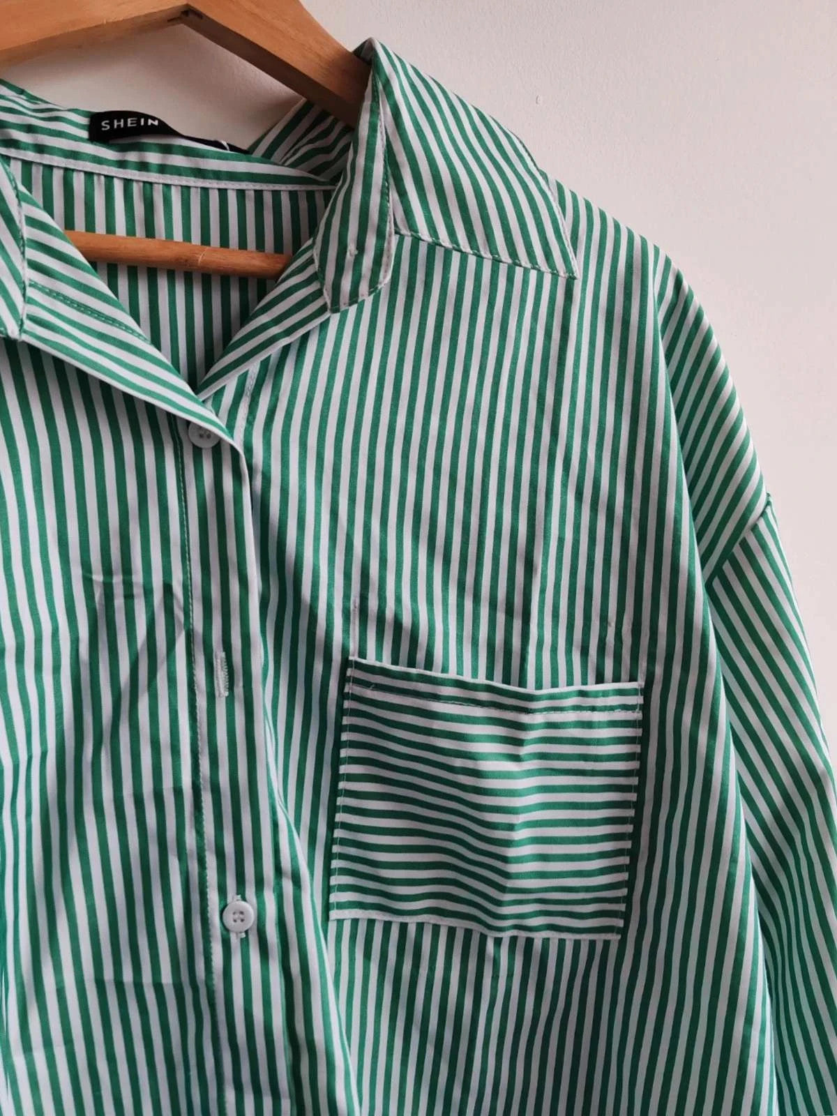 Chemise rayures vertes