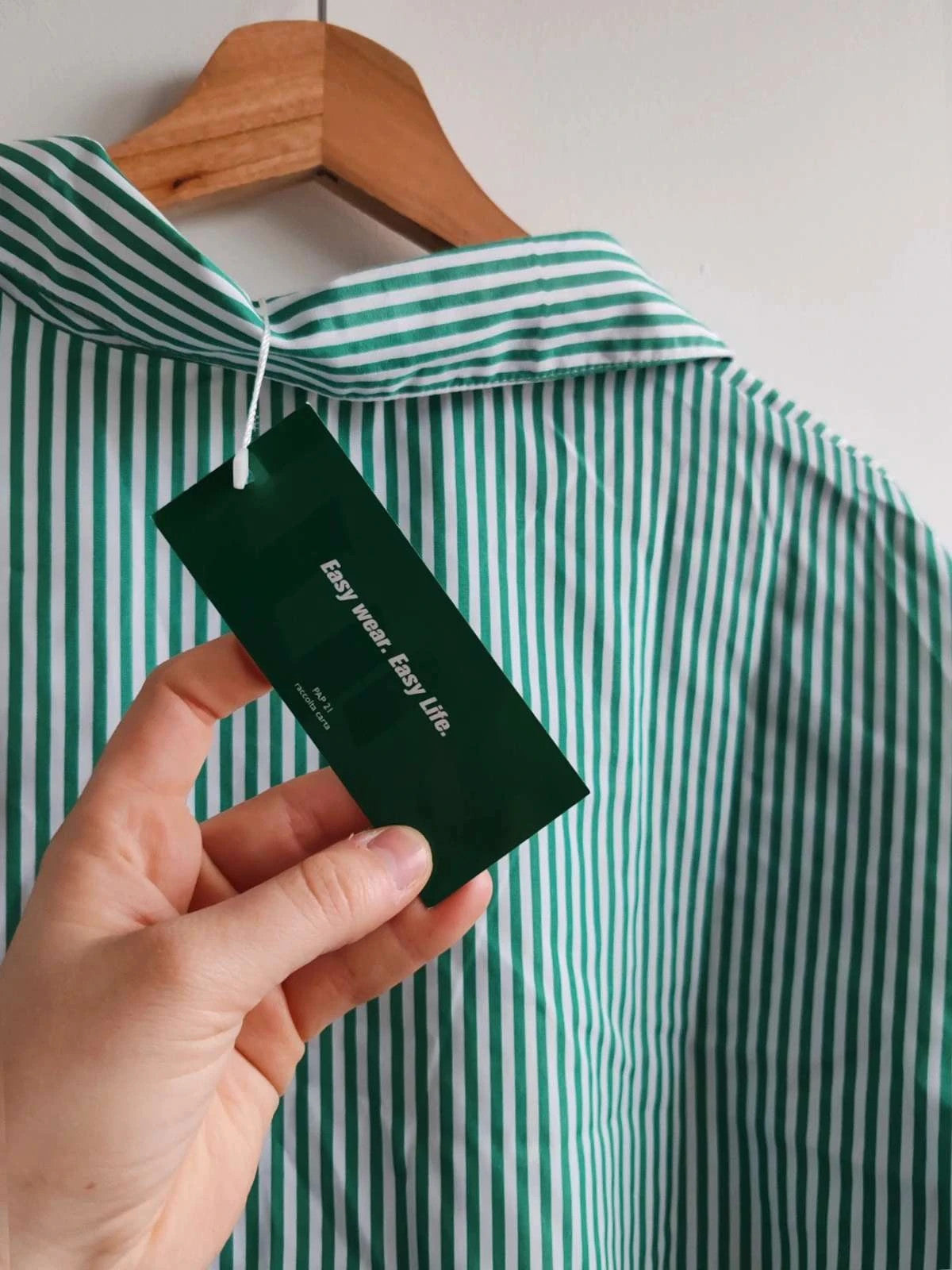 Chemise rayures vertes