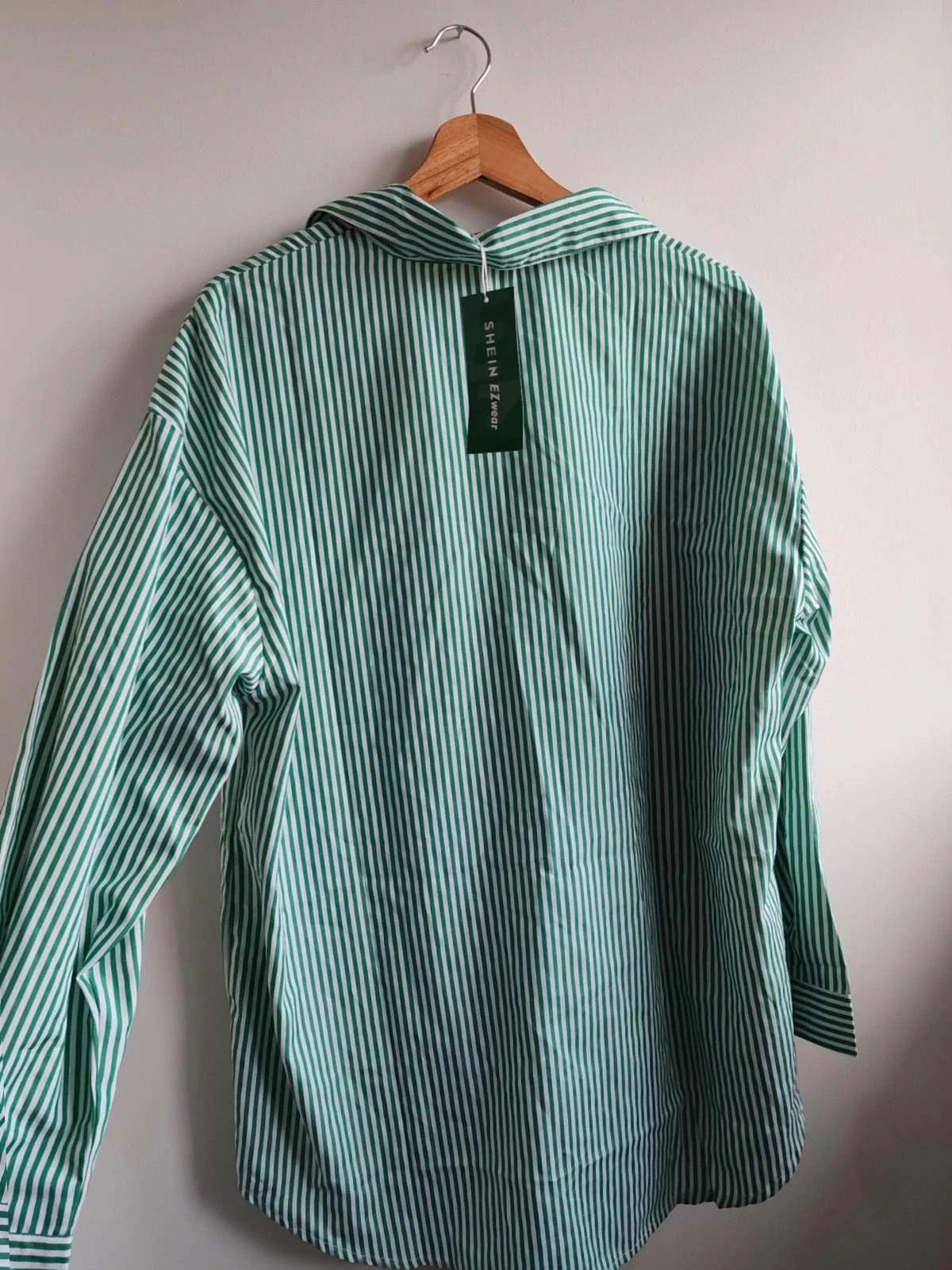 Chemise rayures vertes