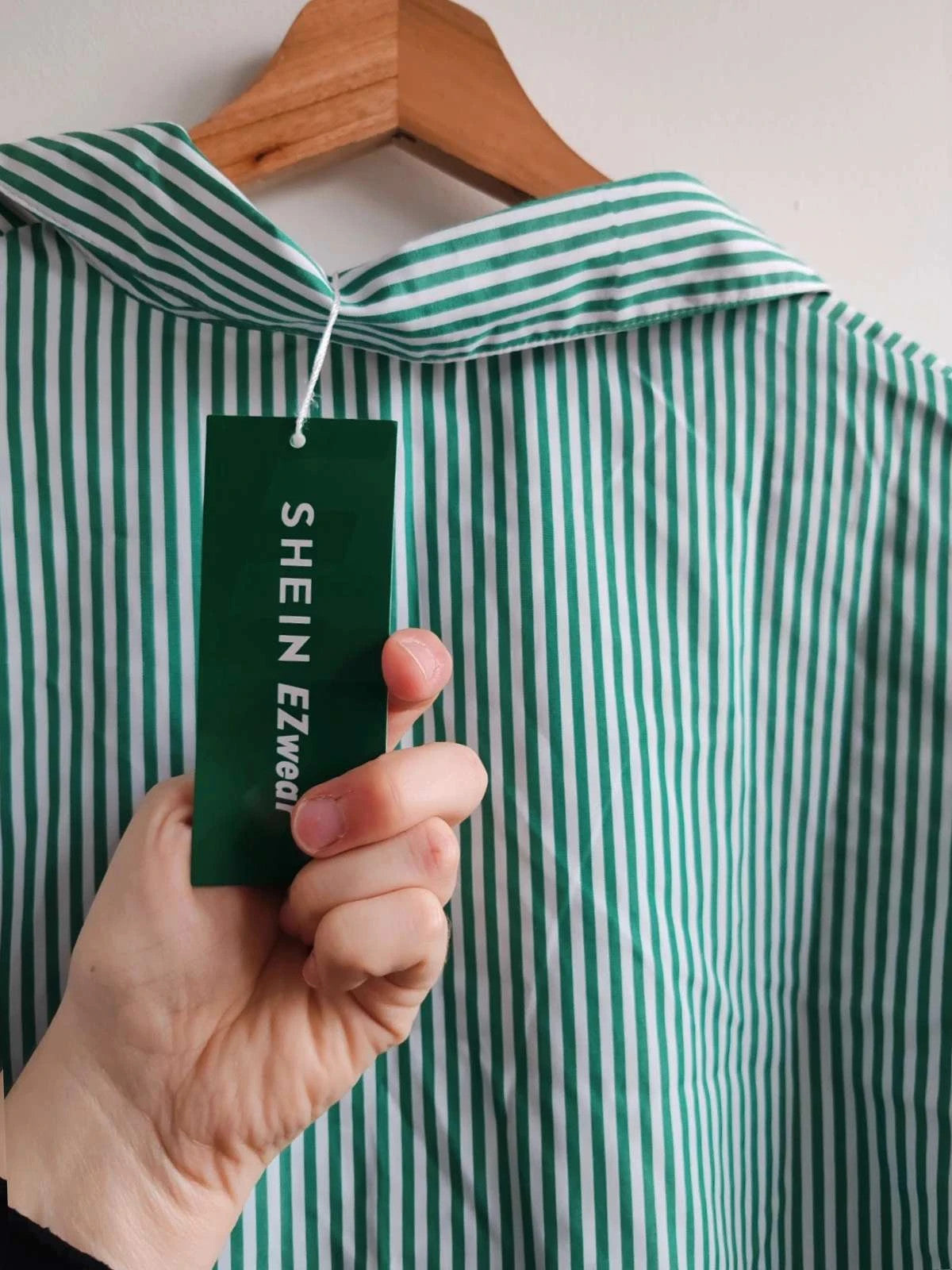 Chemise rayures vertes