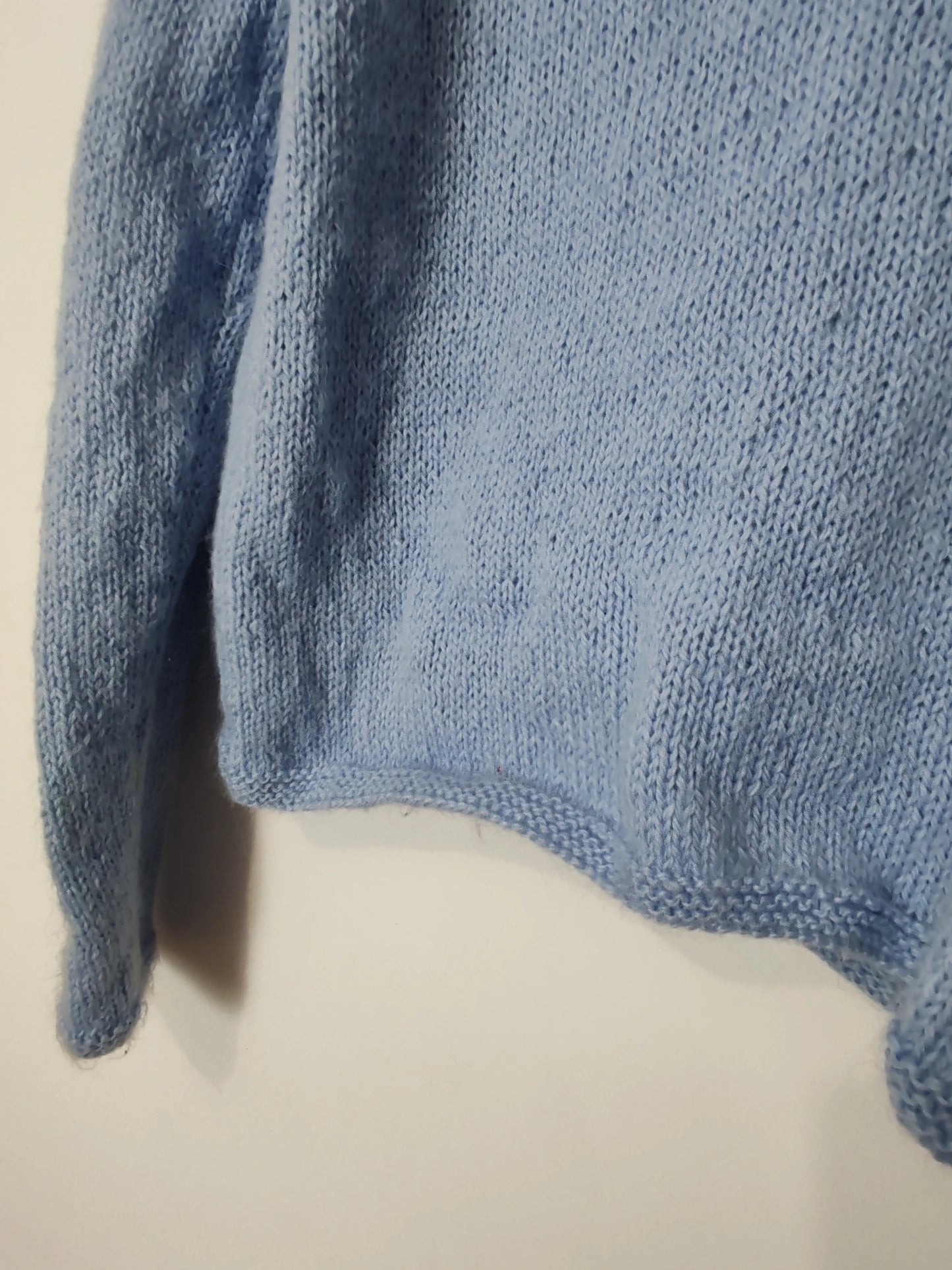 Cardigan duveteux bleu