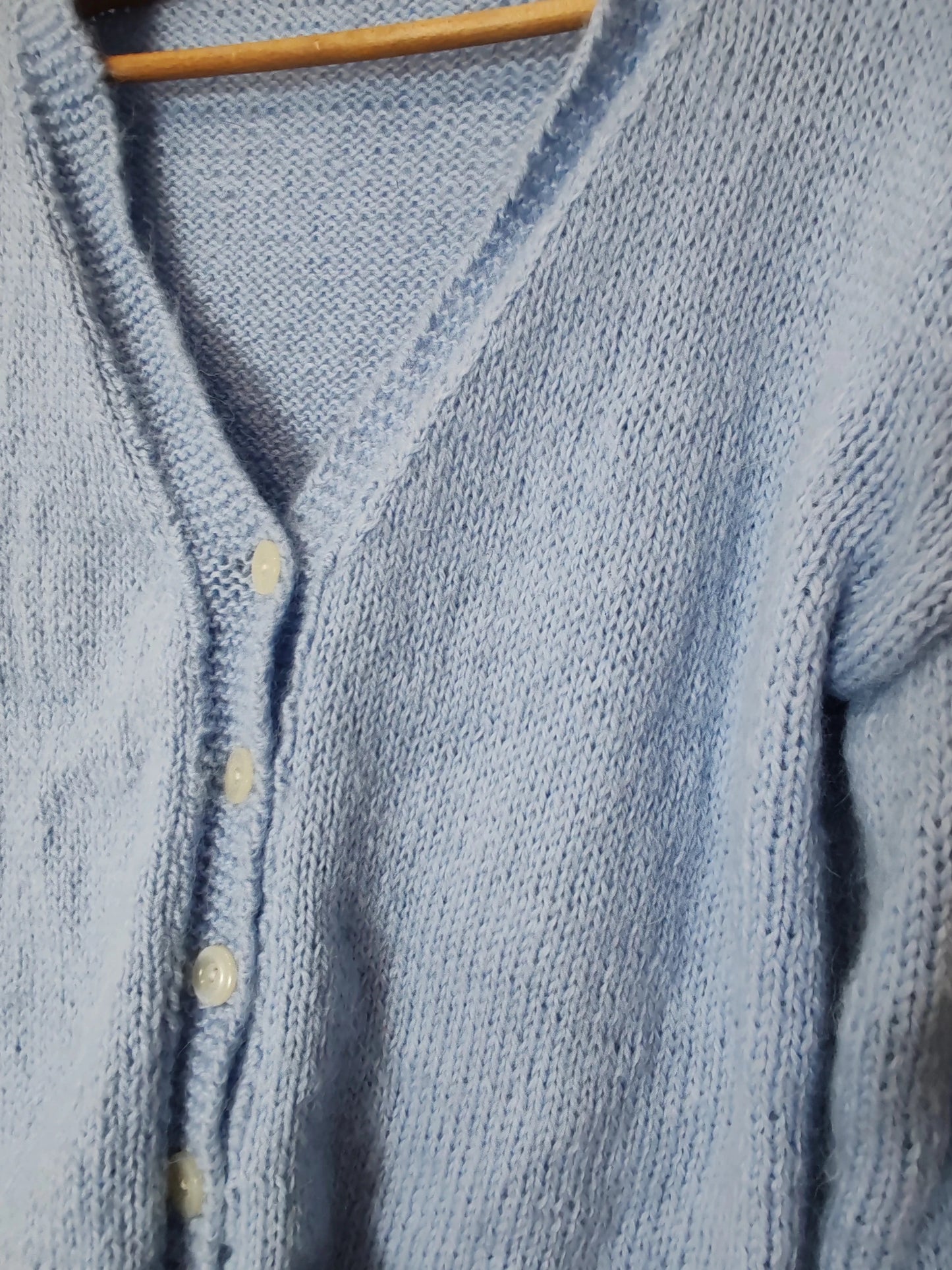 Cardigan duveteux bleu