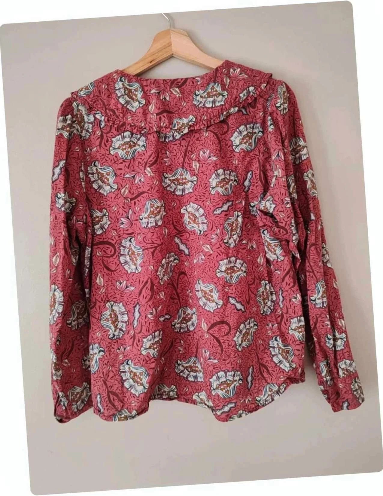 Chemise col claudine motif