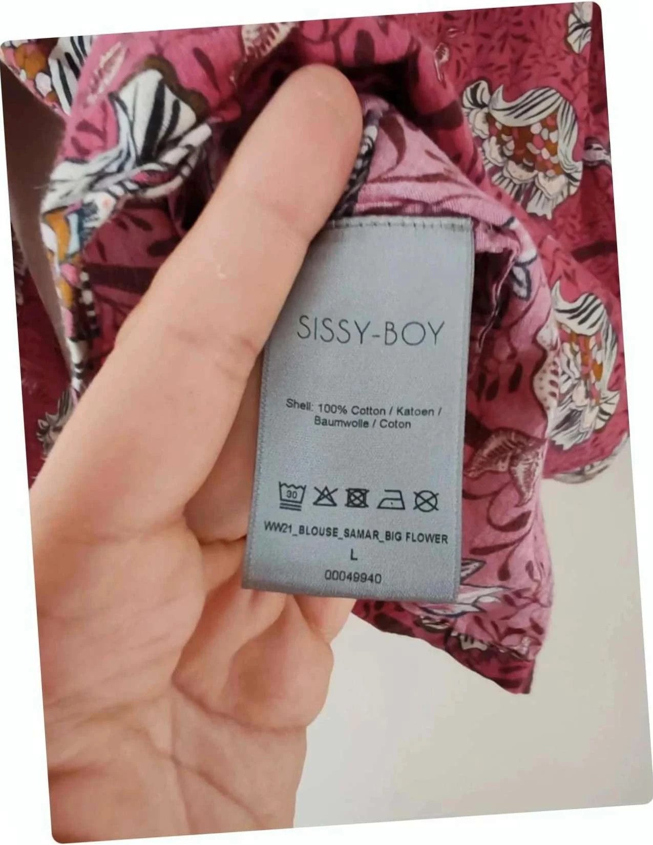 Chemise col claudine motif