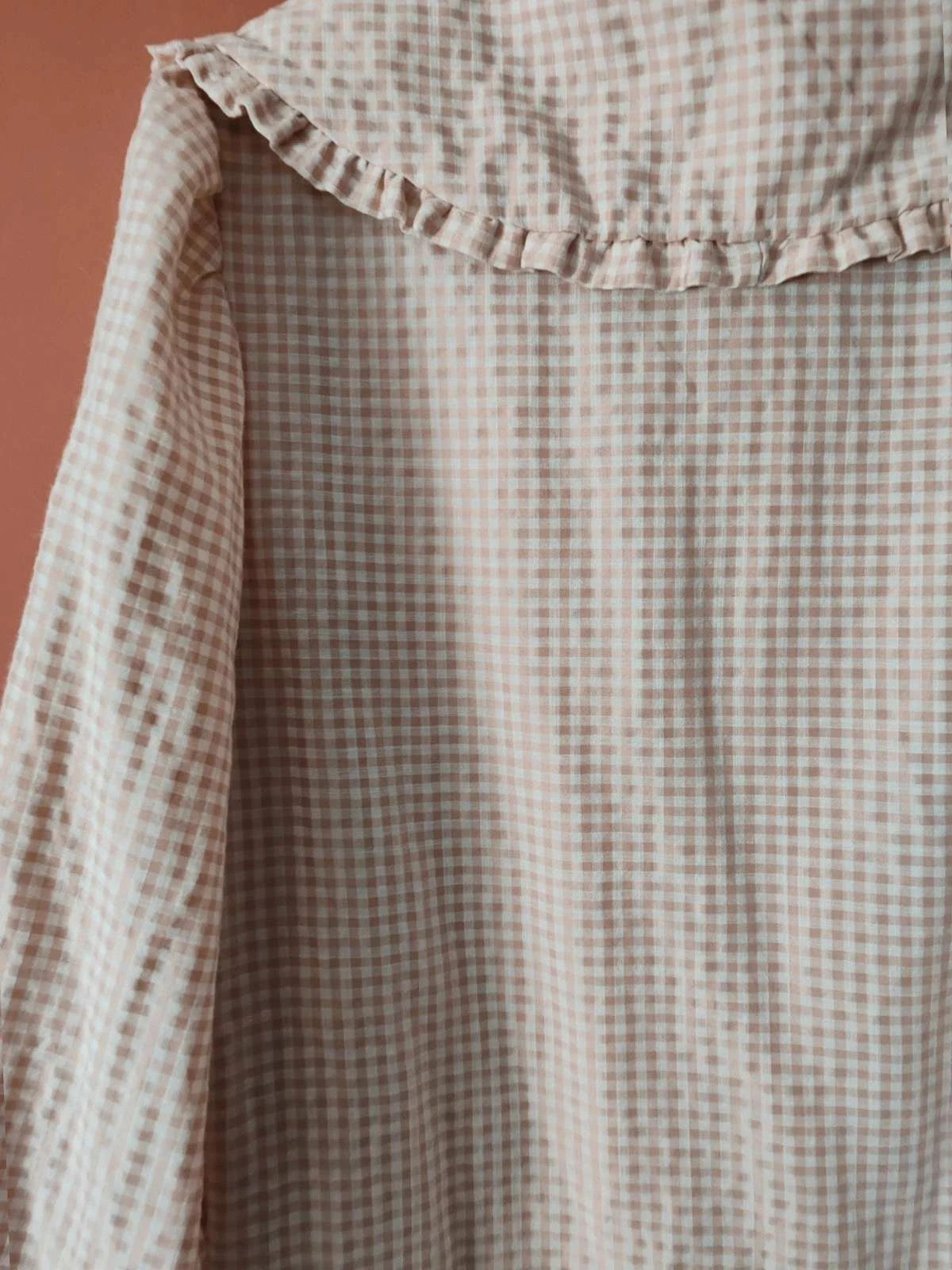 Blouse vichy col claudine taille S/M