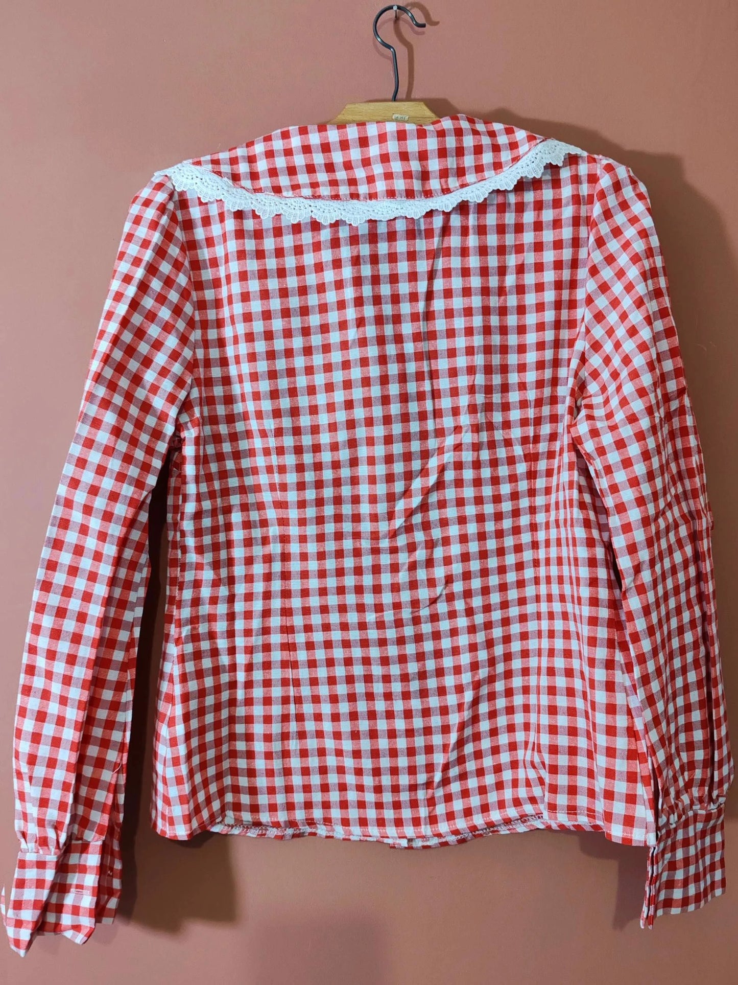Blouse vichy rouge taille S