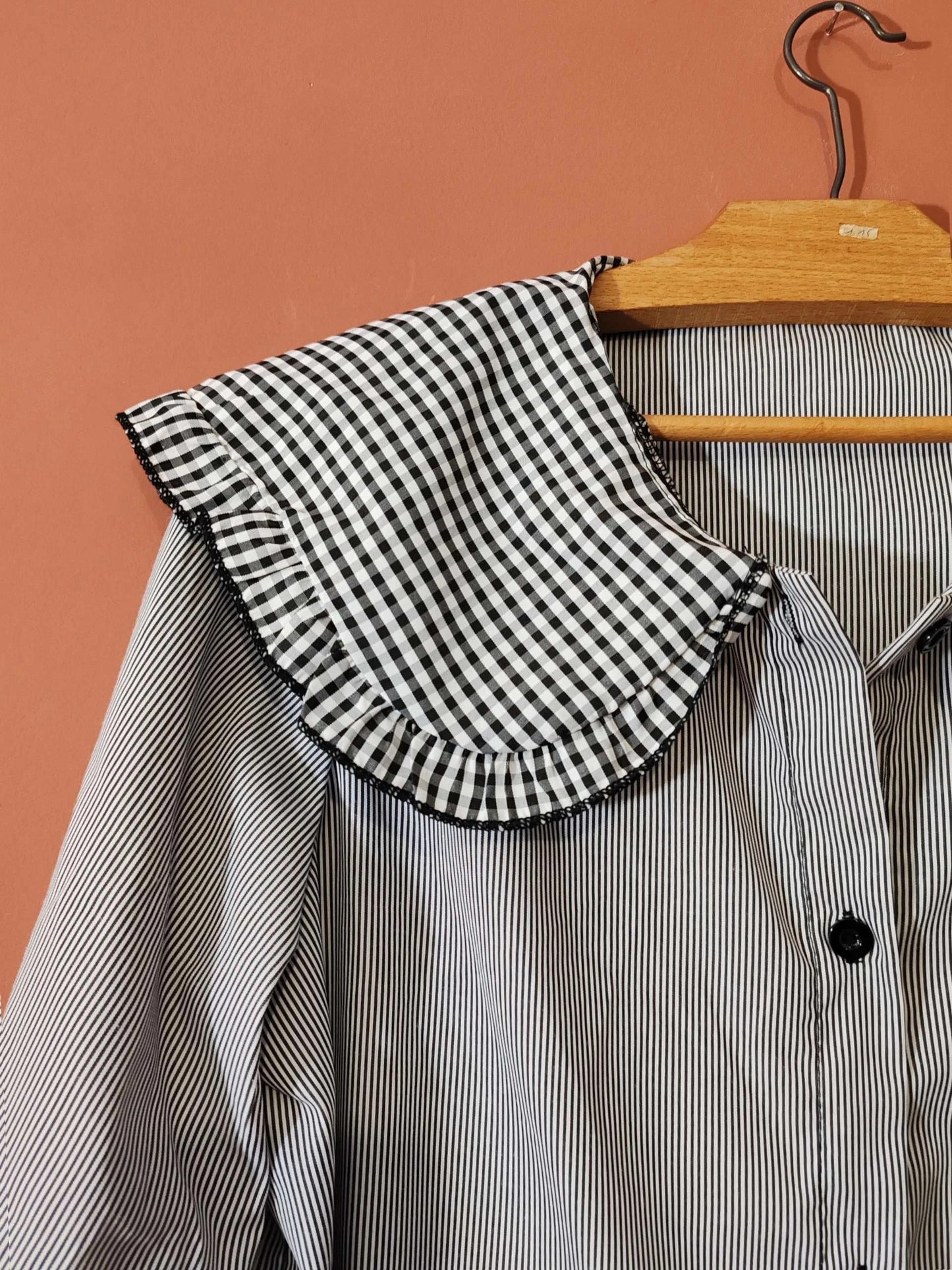 Blouse vichy noir et blanc taille S/M