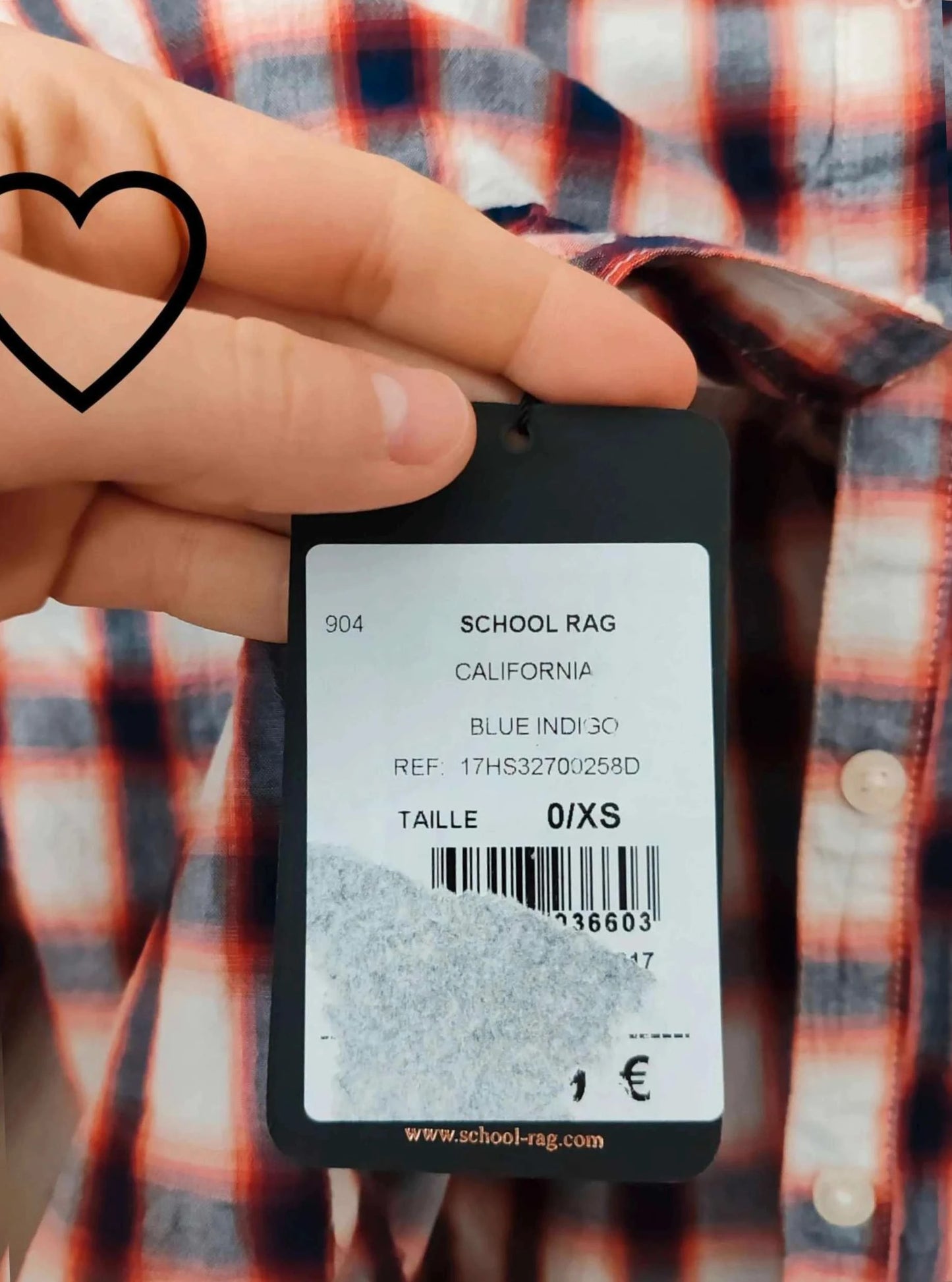 Blouse à carreaux taille XS