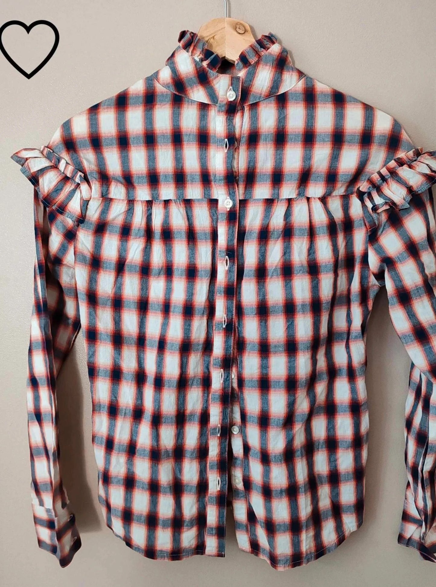 Blouse à carreaux taille XS