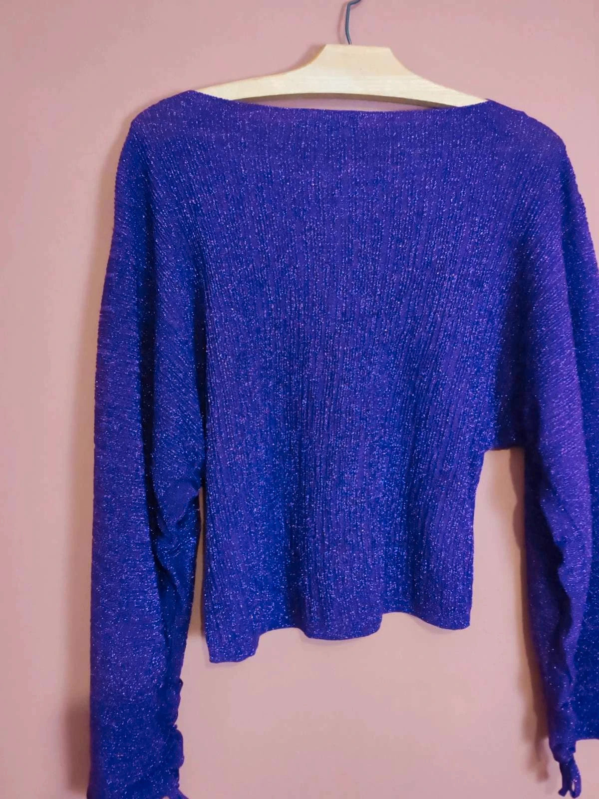 Pull violet paillettes